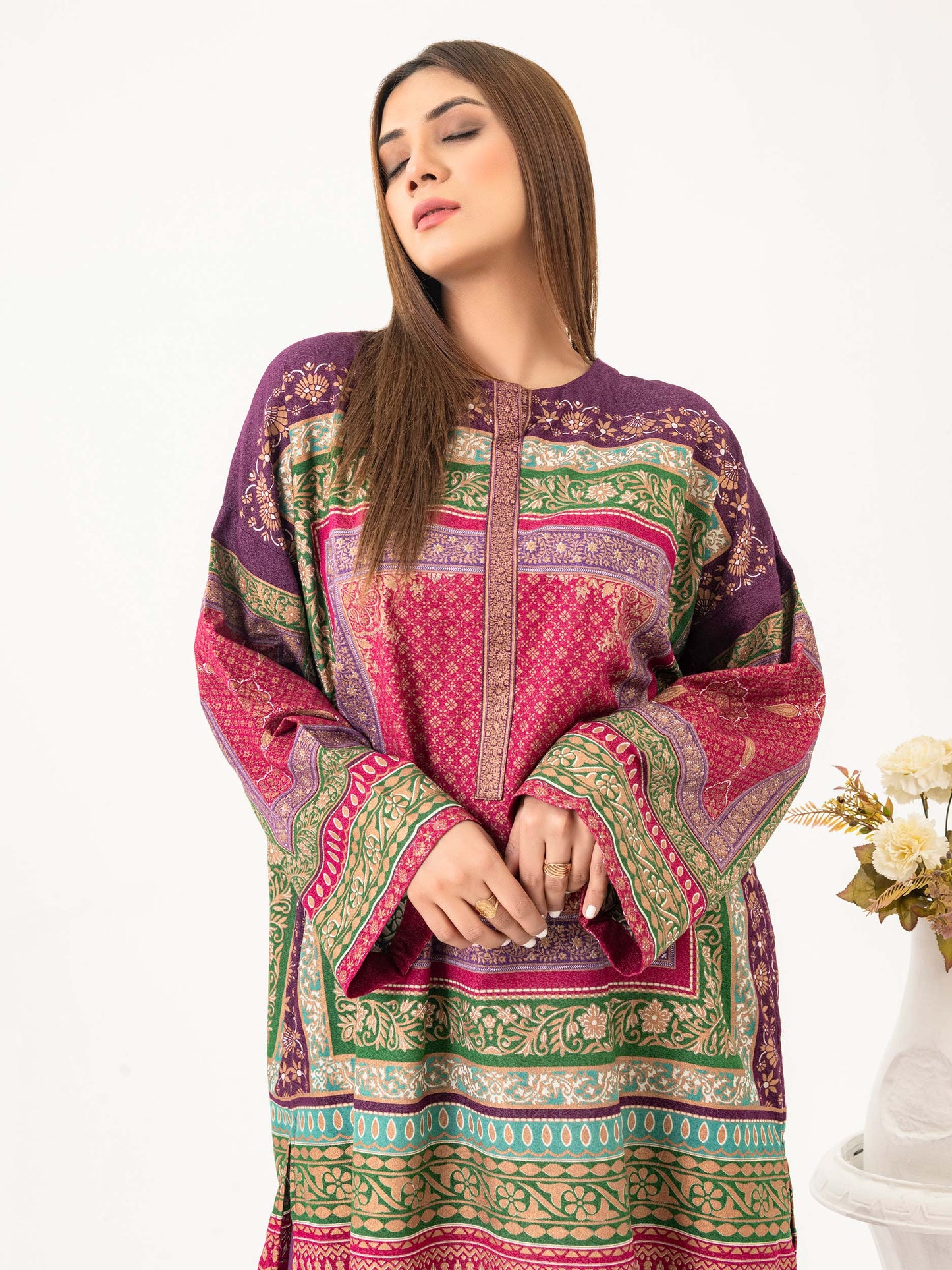 2 Piece Karandi Suit-Paste Print (Pret)