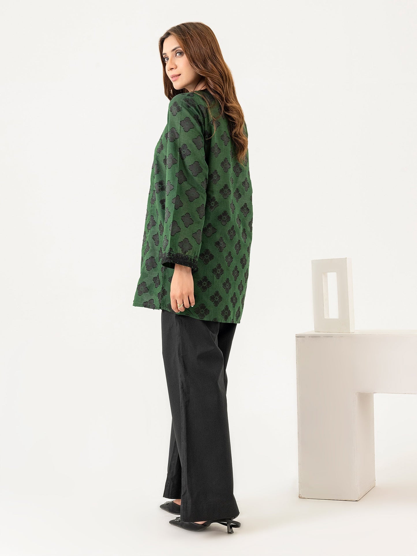 Jacquard Kurti-Embroidered