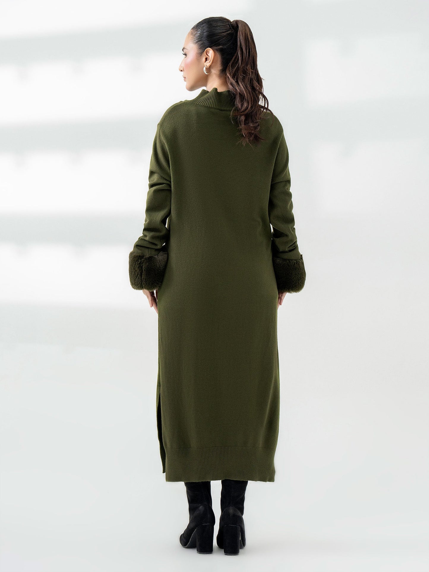 Dyed Woolen Dress