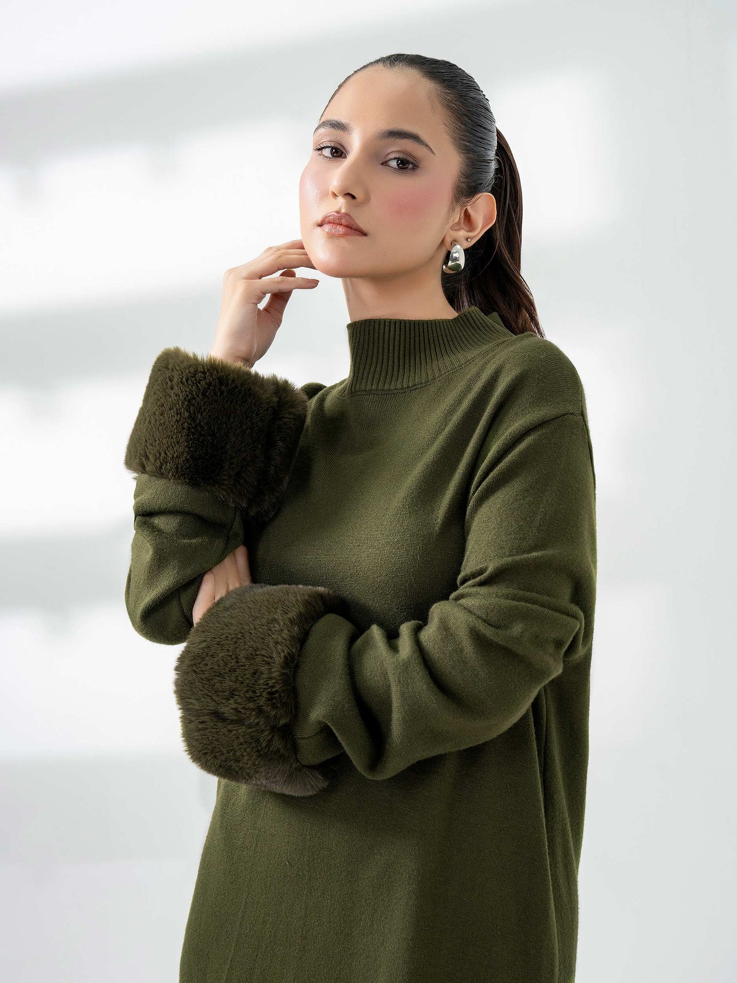 Dyed Woolen Dress