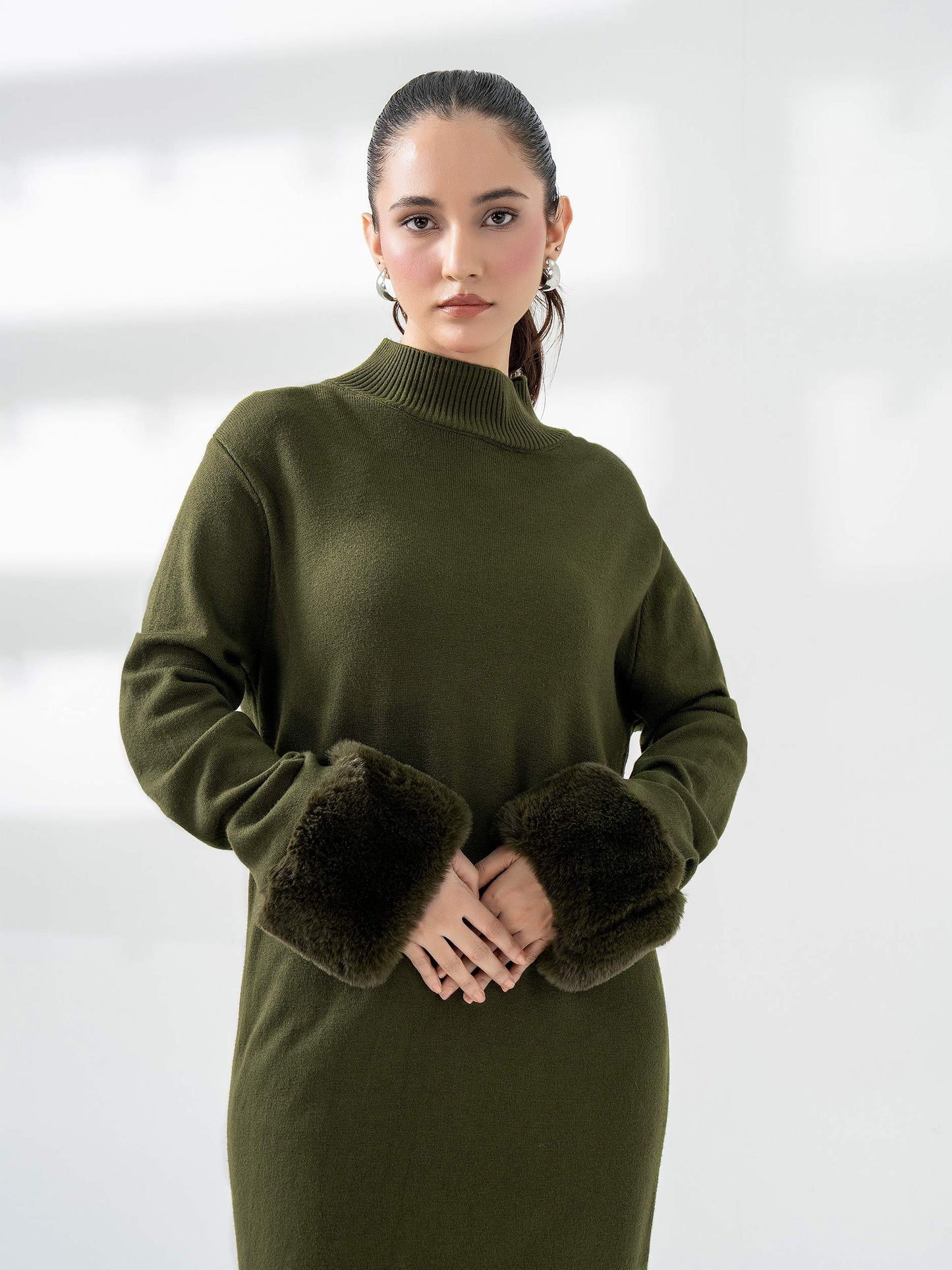Dyed Woolen Dress