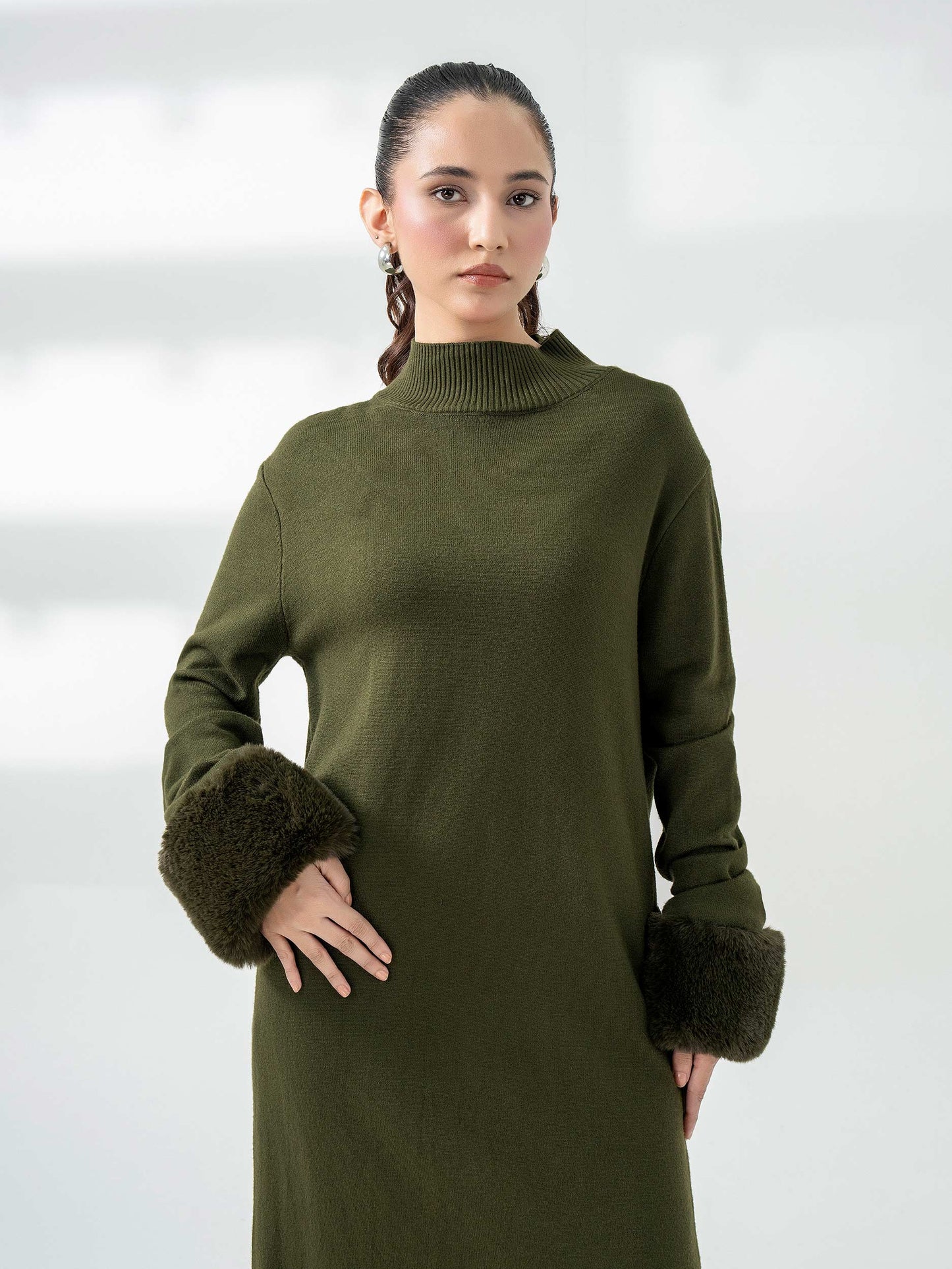 Dyed Woolen Dress