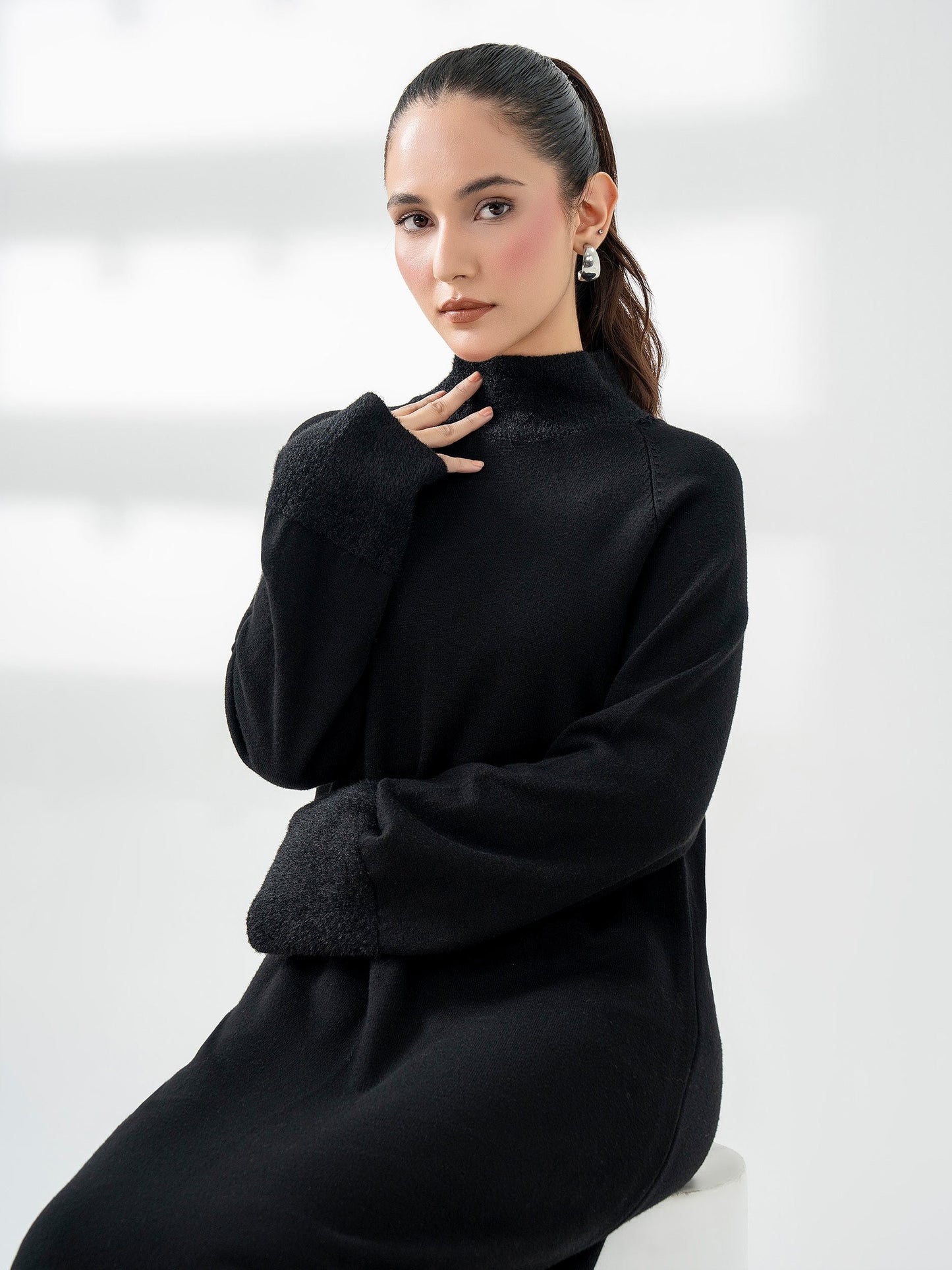 Dyed Woolen Dress