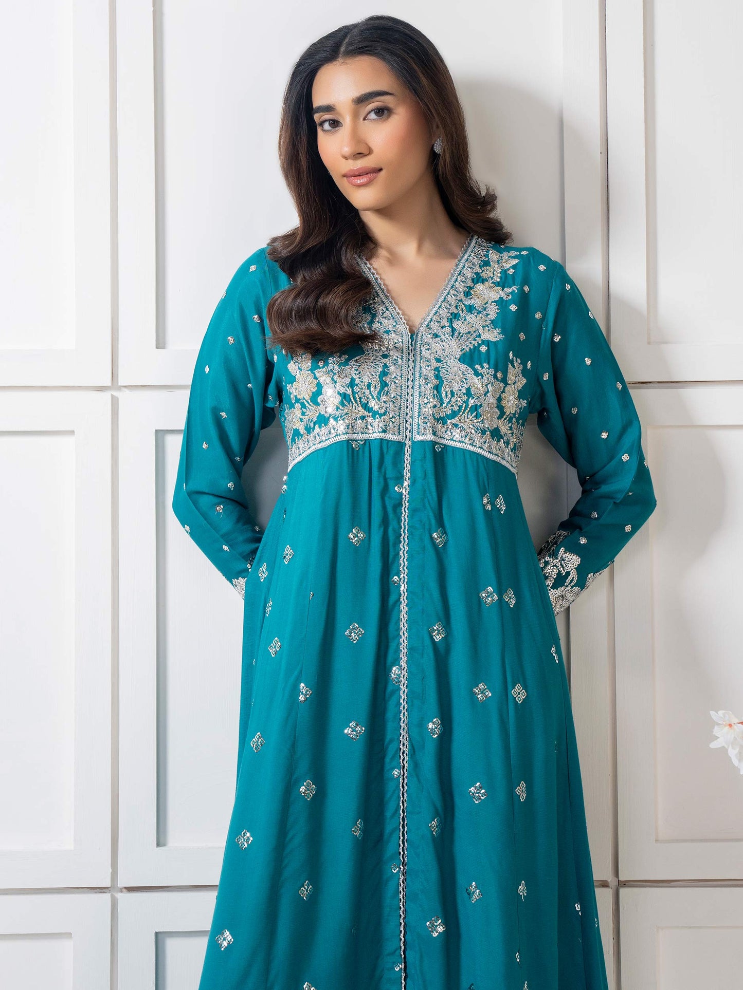 2 Piece Silk Suit Embroidered (Pret)