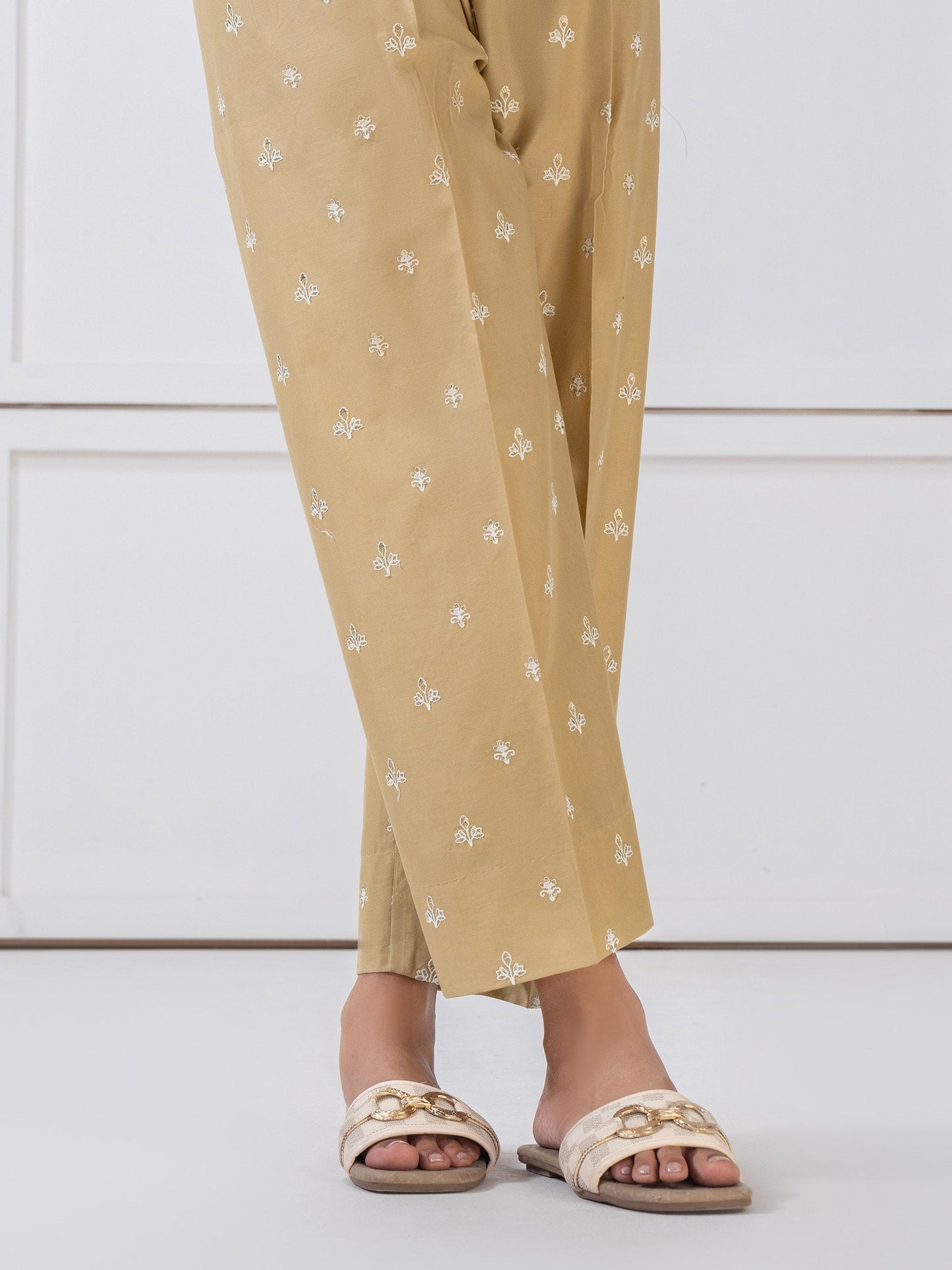 Cambric Trouser-Embroidered (Pret)