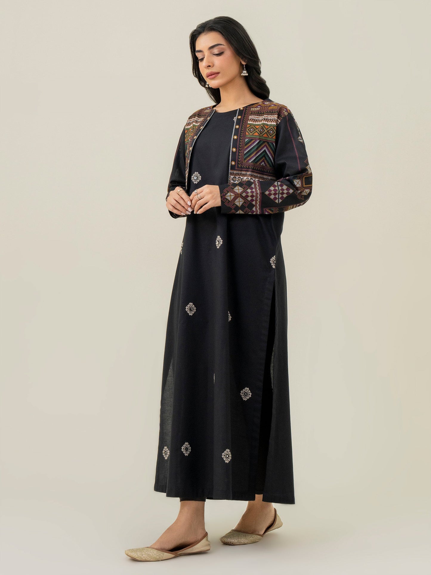 Lawn Shirt With Bolero-Embroidered (Pret)