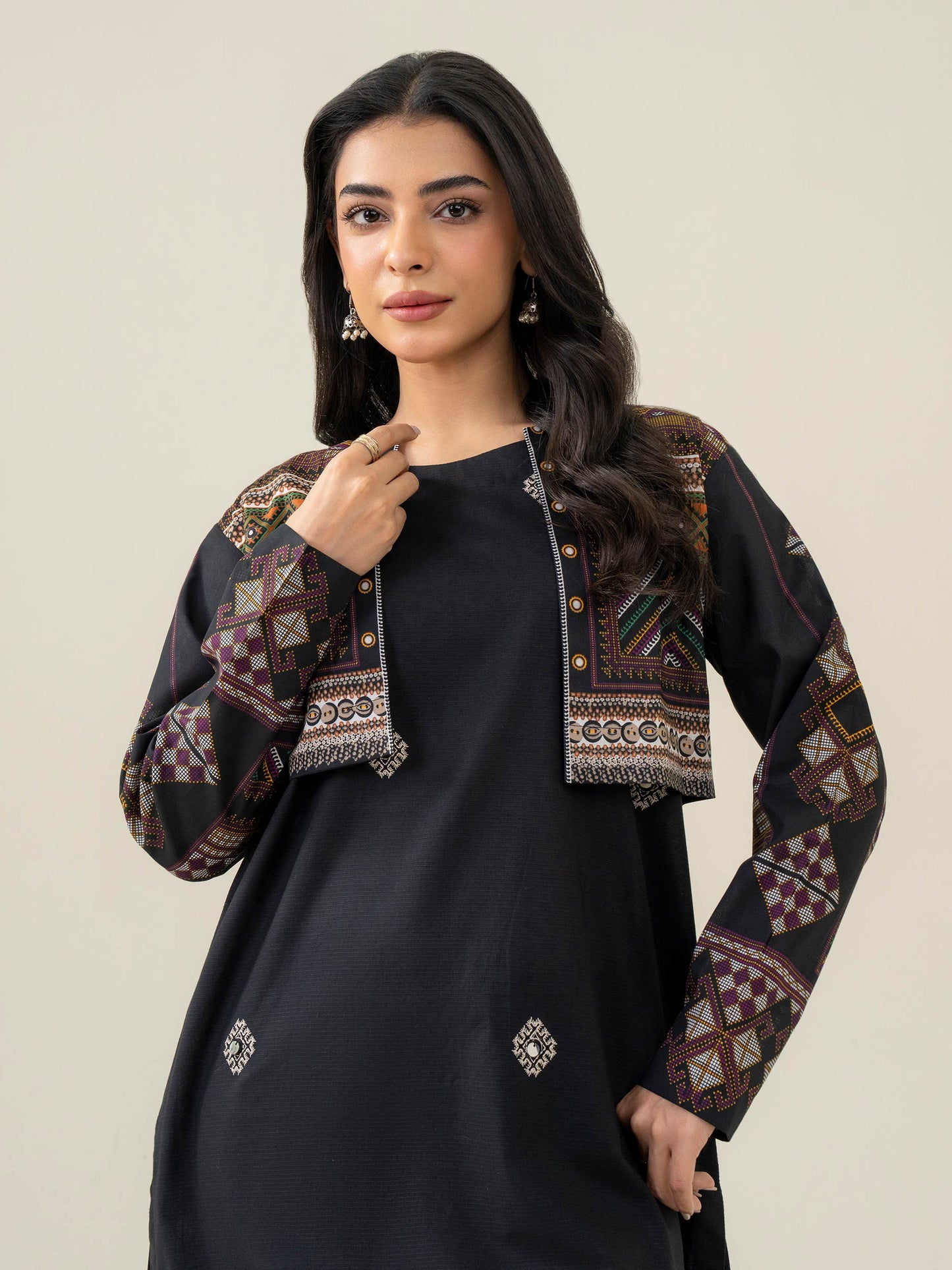 Lawn Shirt With Bolero-Embroidered (Pret)