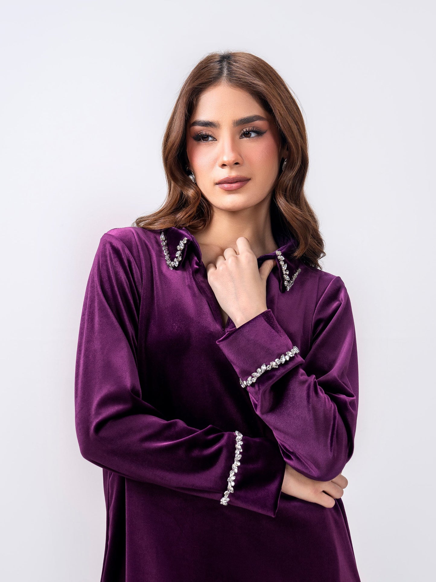 Velour Co-ord Set- Embellished