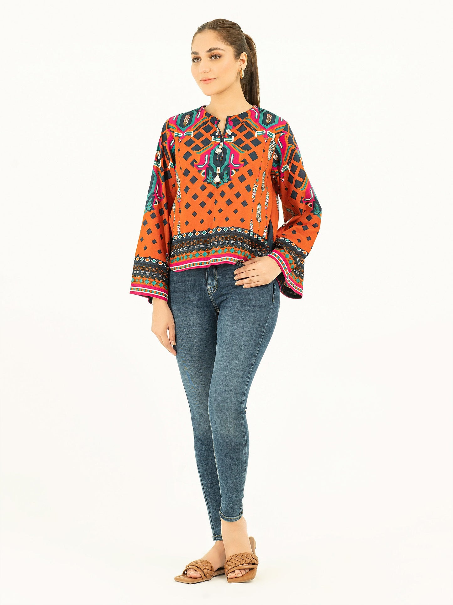 Printed Lawn Top