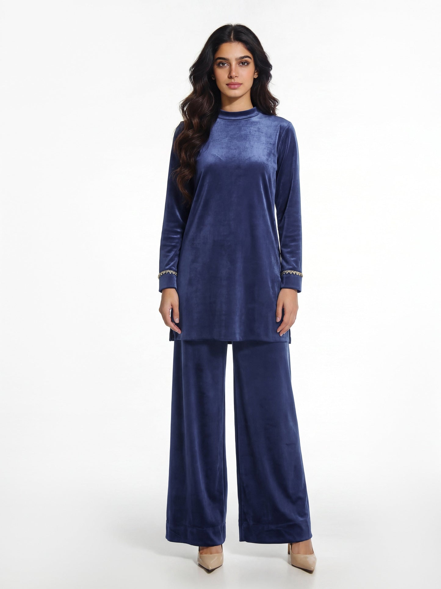 Velour Co-ord Set- Embellished