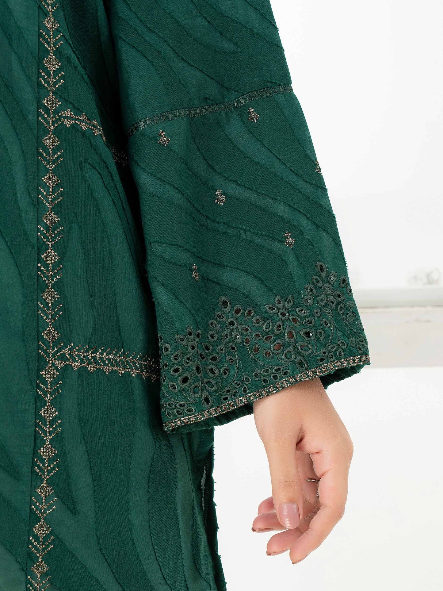 Jacquard Kurti-Embroidered (Pret)