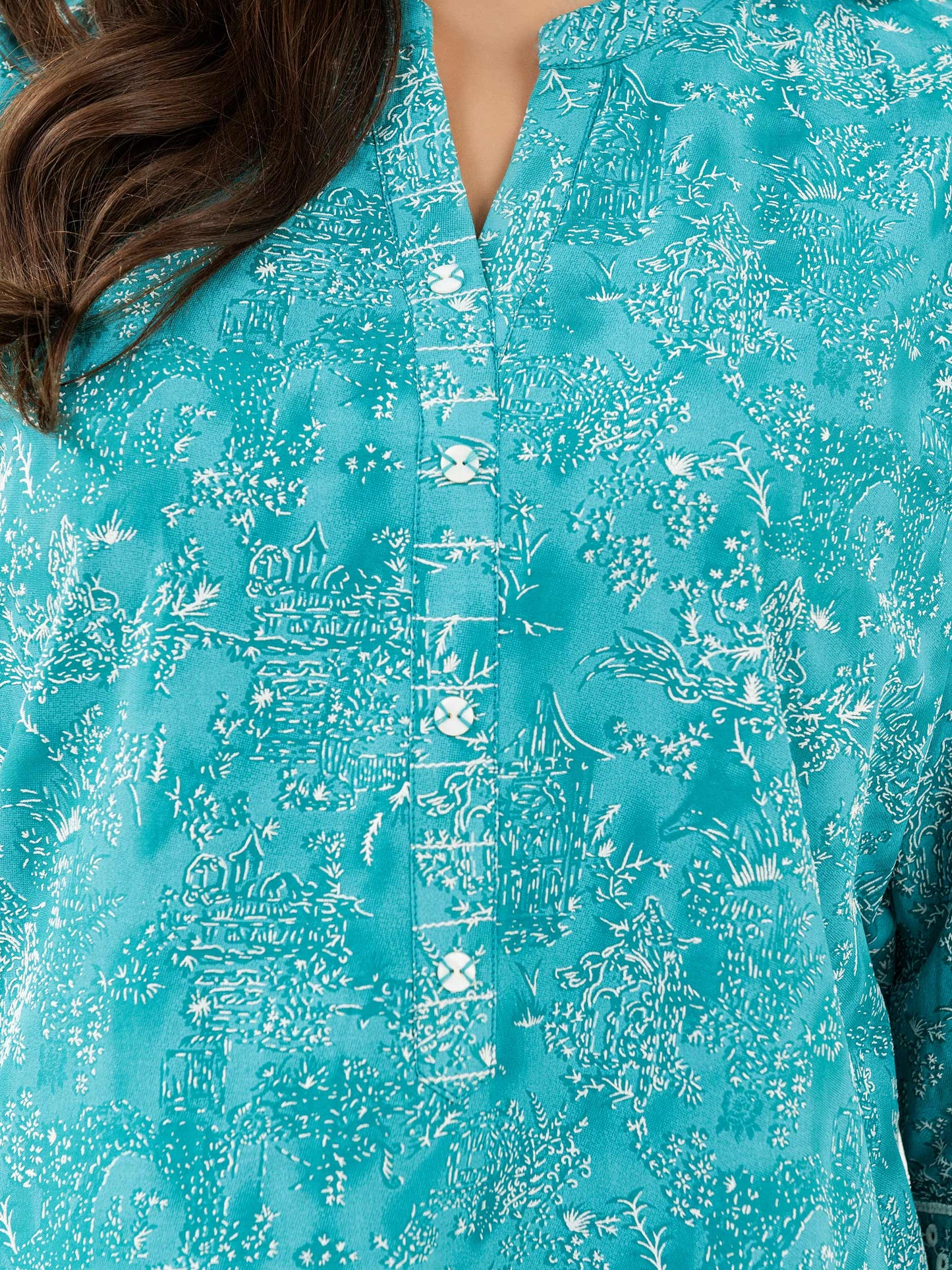 Cambric Kurti-Embroidered (Pret)