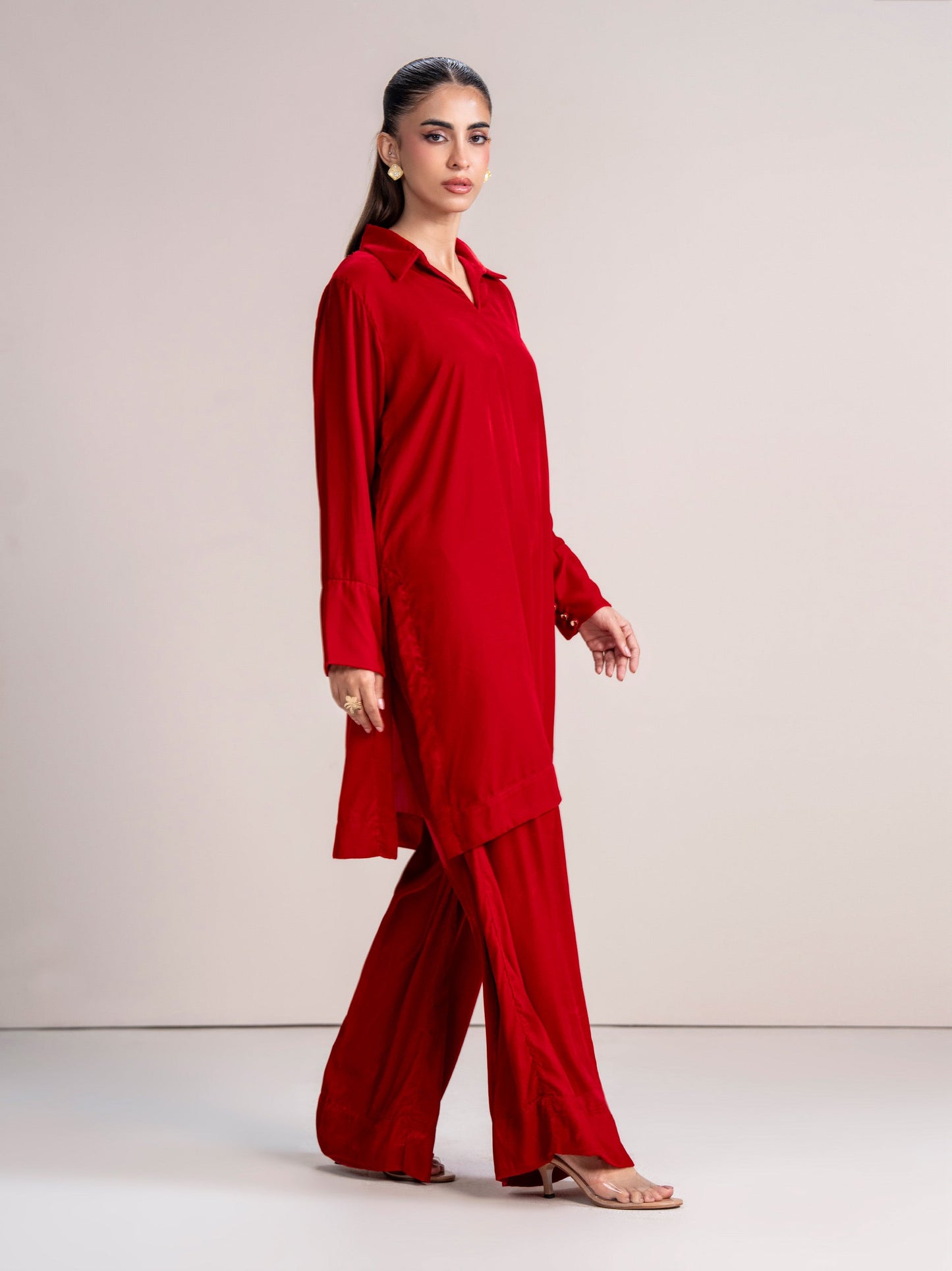 2 Piece Velvet Suit (Pret)