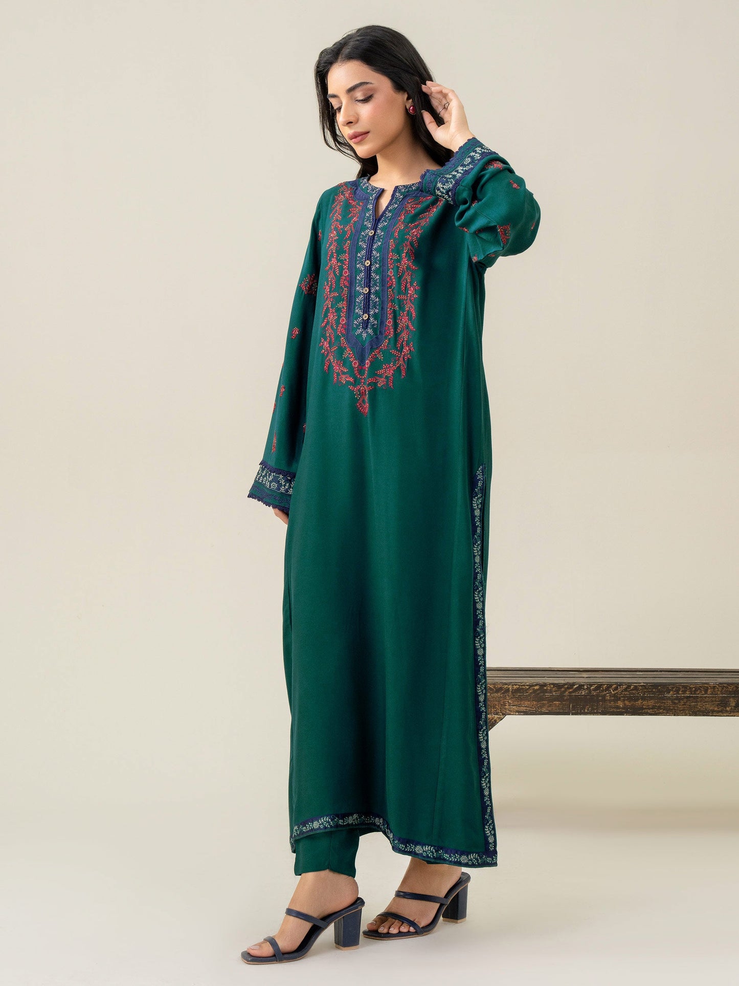 2 Piece Marina Suit-Embroidered (Pret)