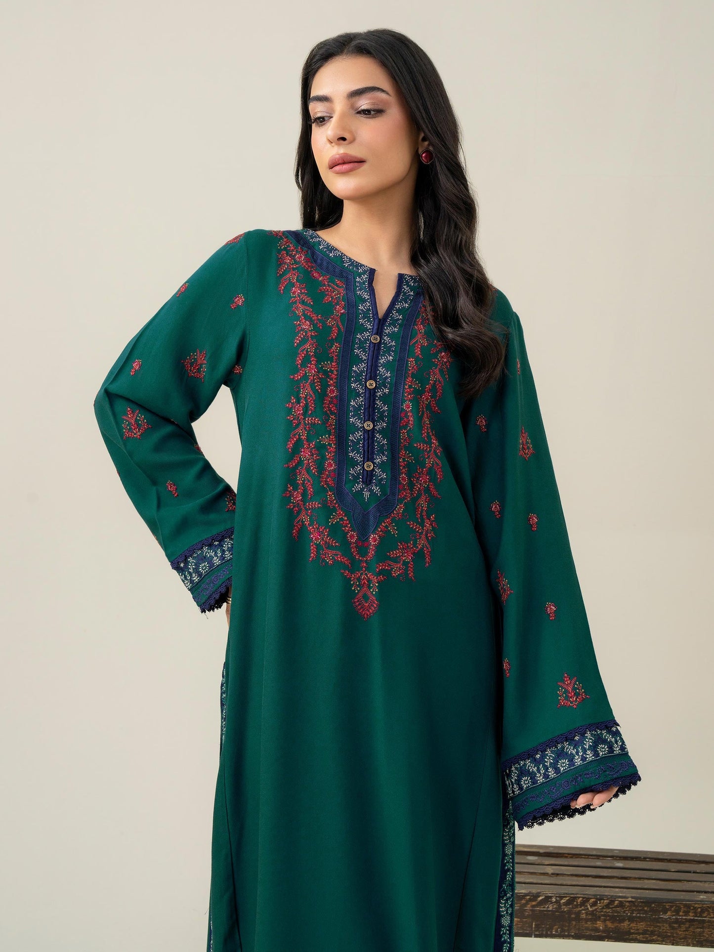 2 Piece Marina Suit-Embroidered (Pret)