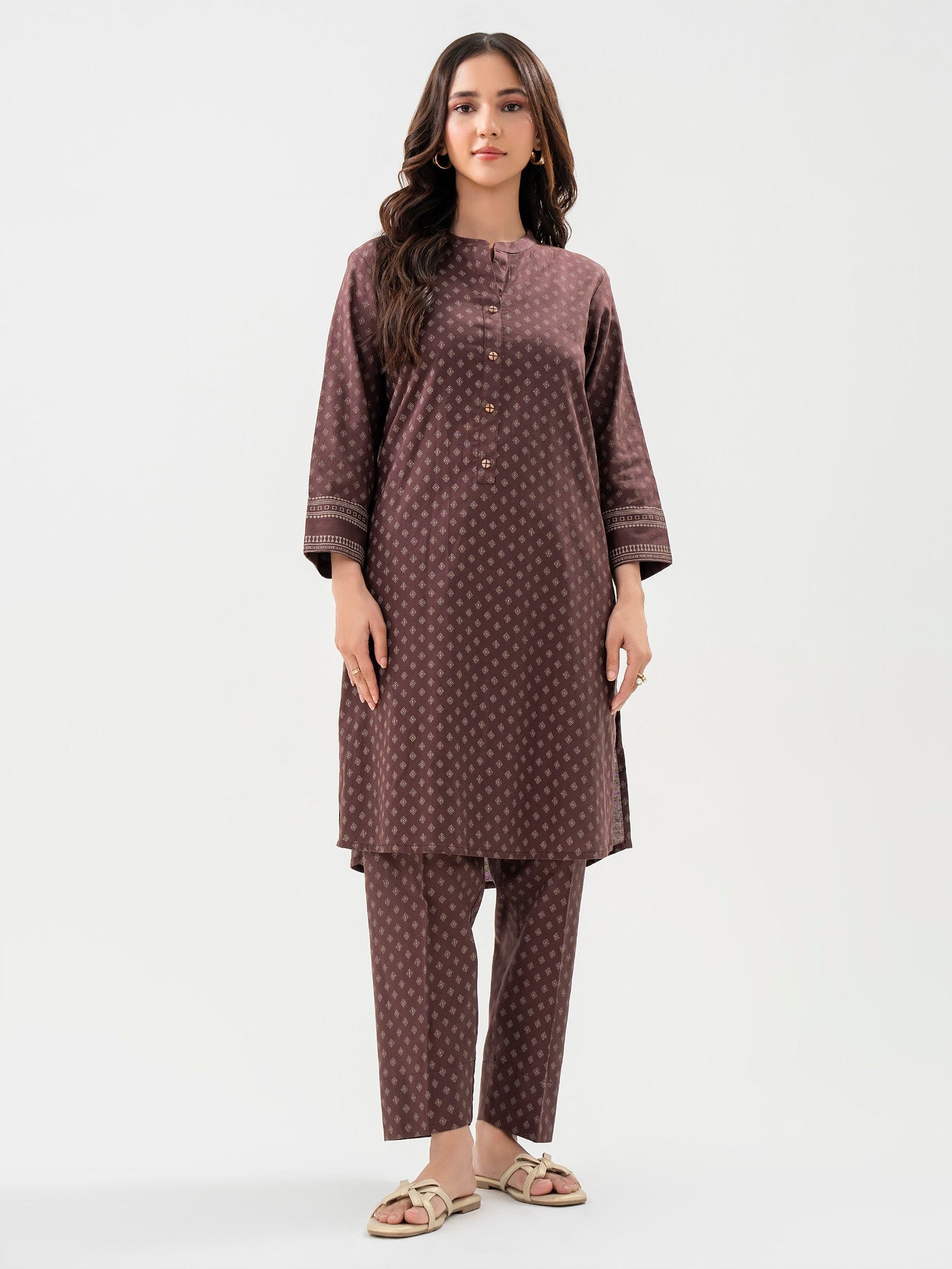 2 Piece Khaddar Suit-Paste Print (Pret)