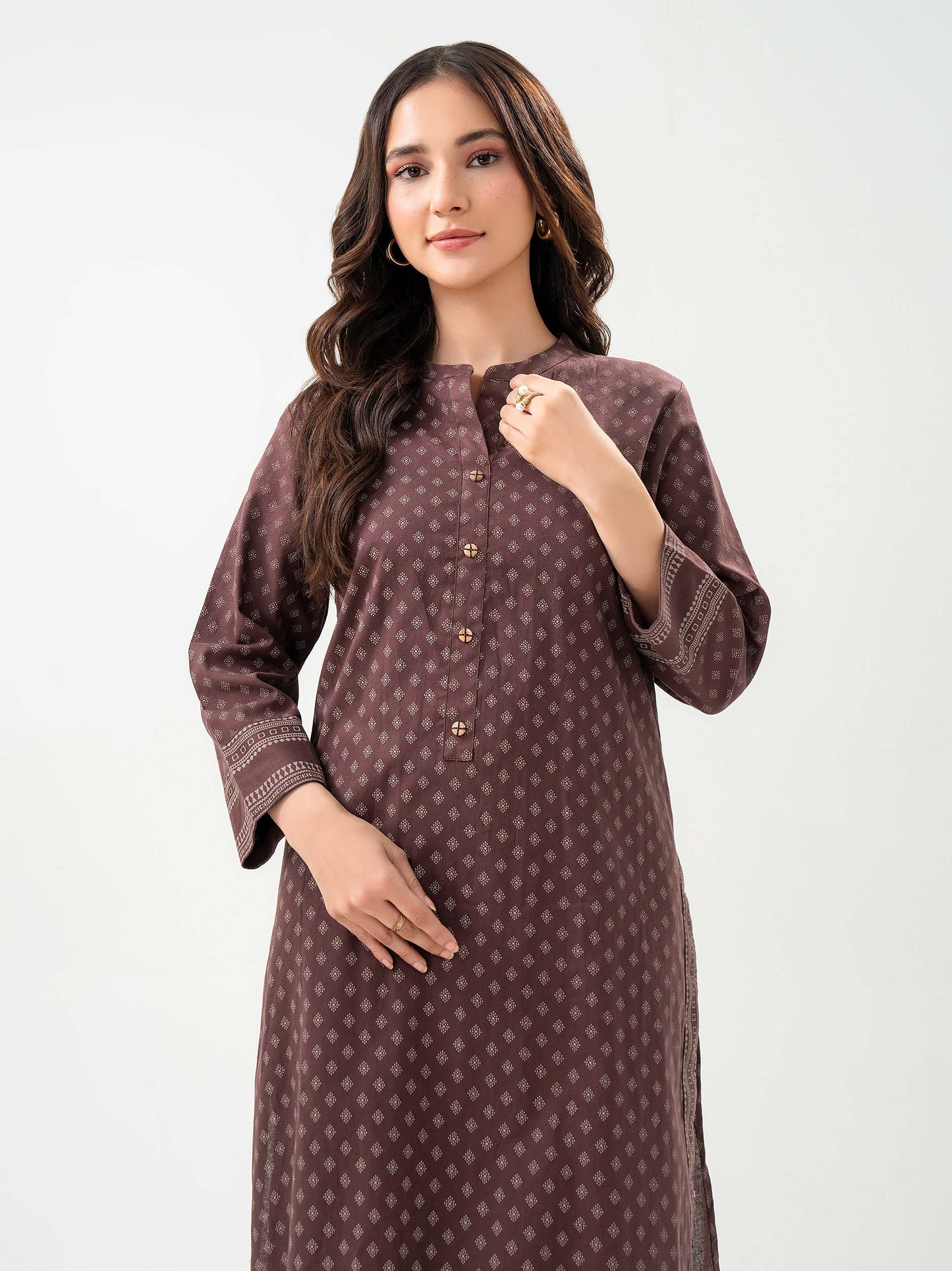 2 Piece Khaddar Suit-Paste Print (Pret)