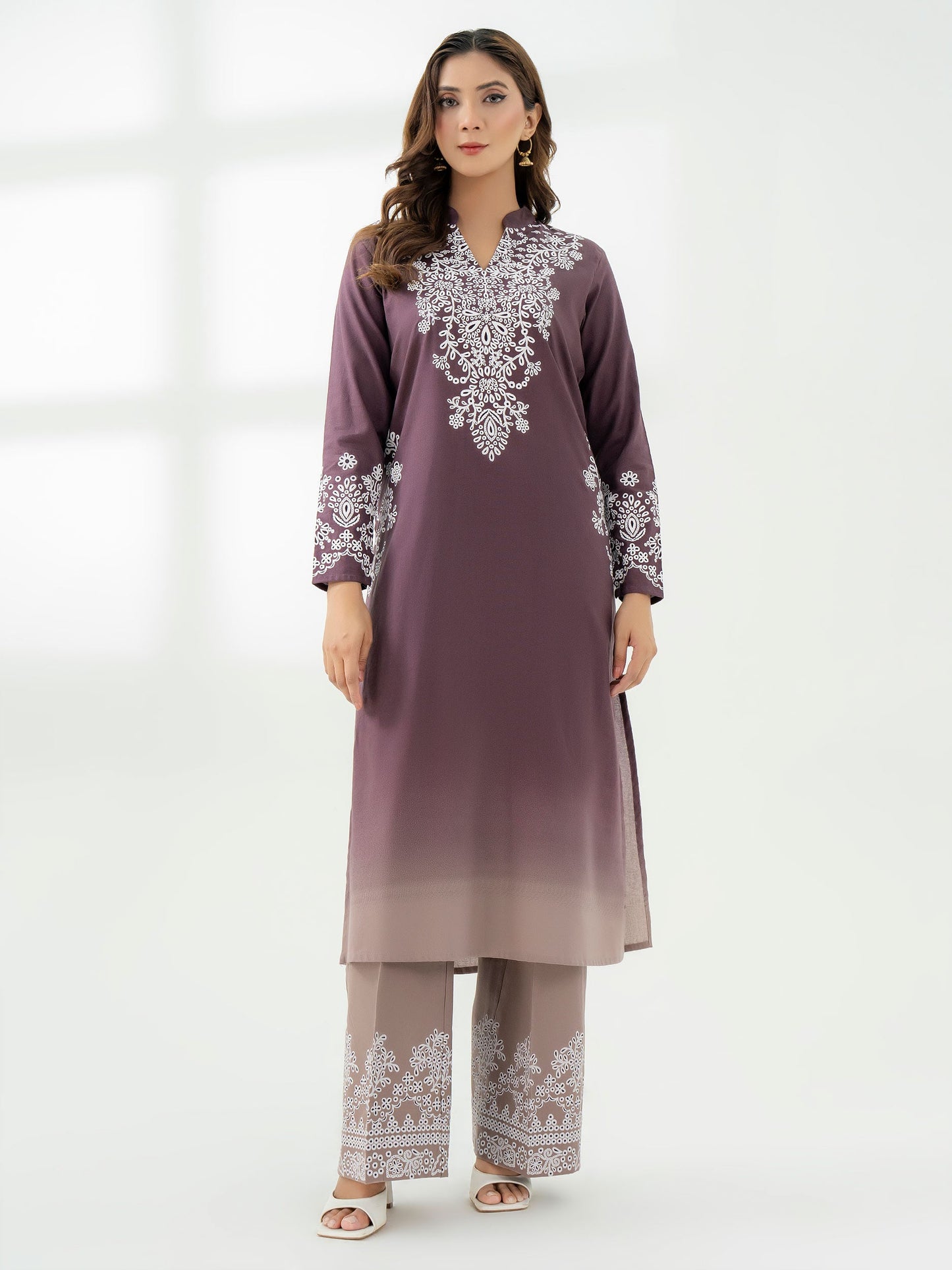 2 Piece Khaddar Suit-Paste Print (Pret)