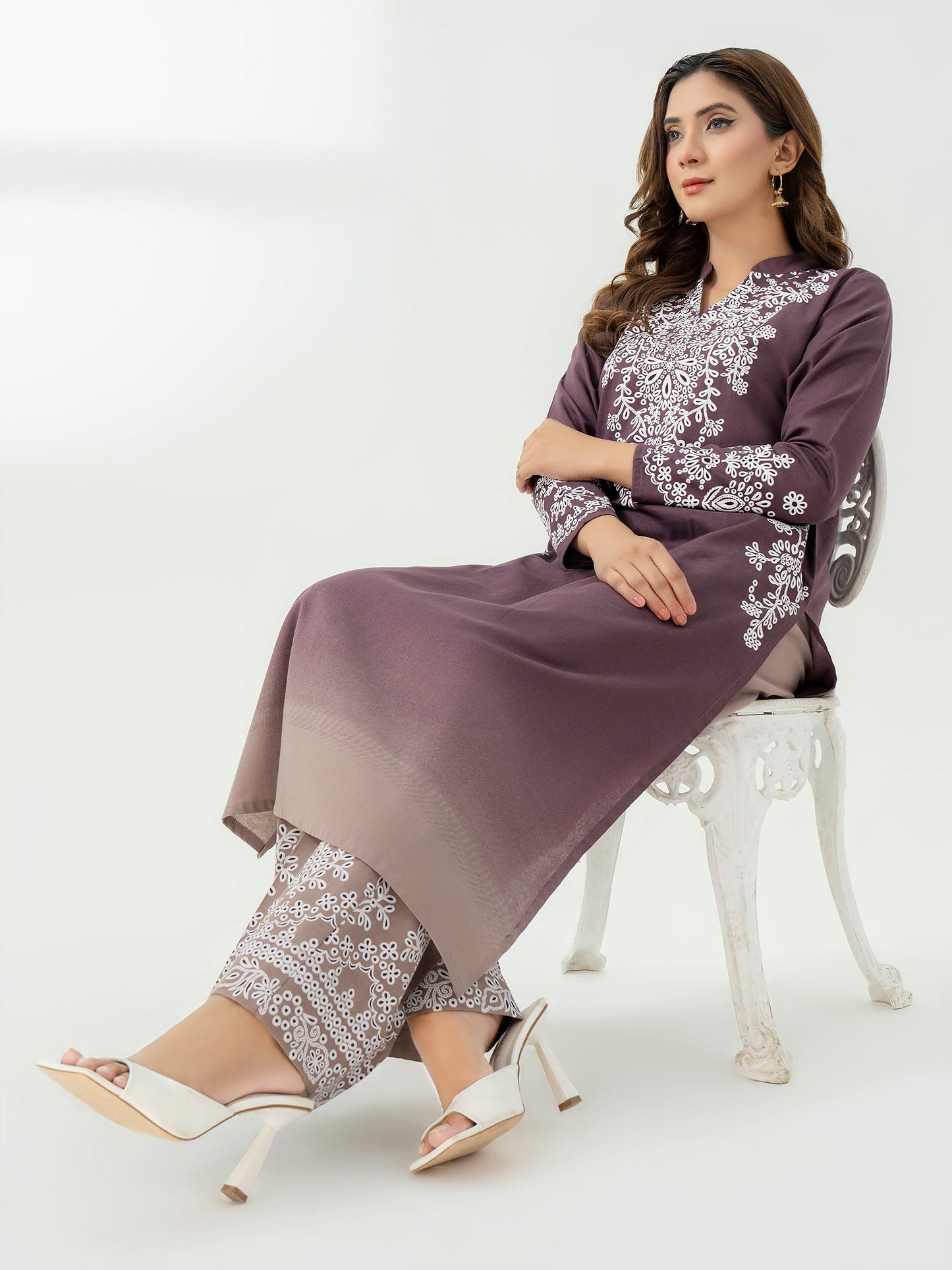 2 Piece Khaddar Suit-Paste Print (Pret)