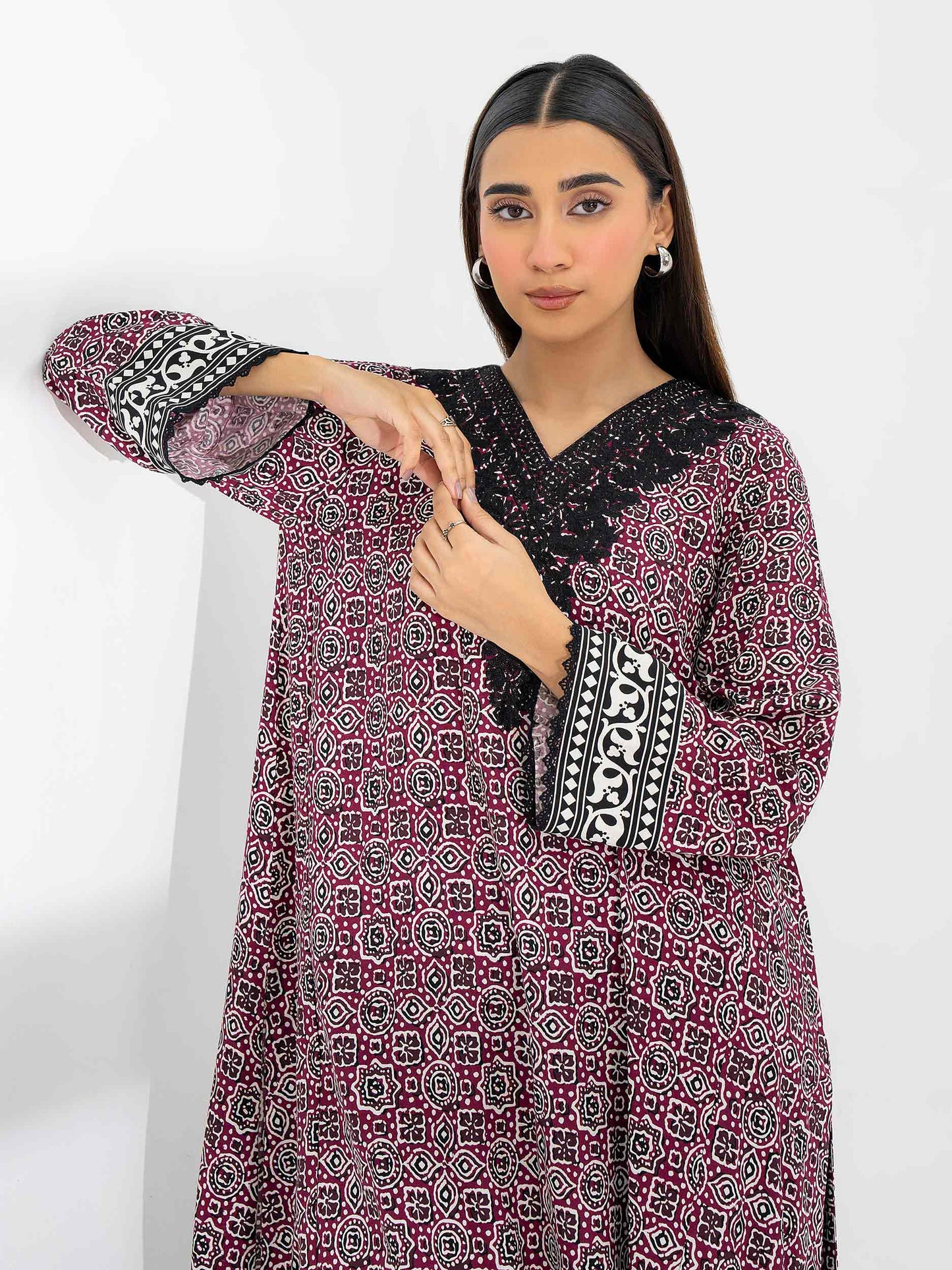 Linen Shirt-Embroidered (Pret)