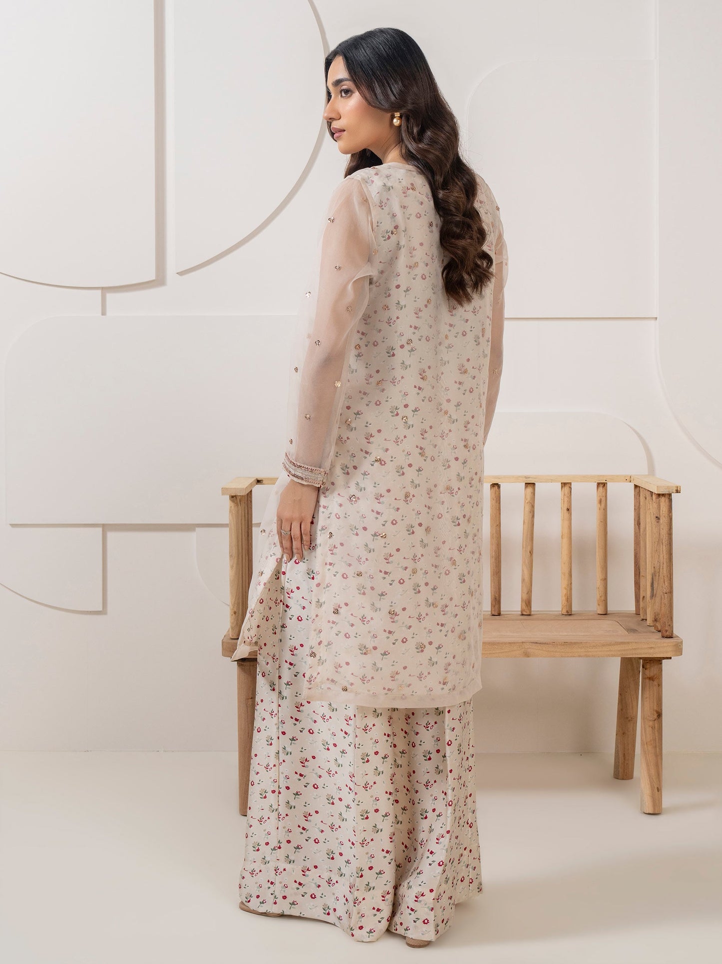 3 Piece Silk Suit-Embroidered (Pret)