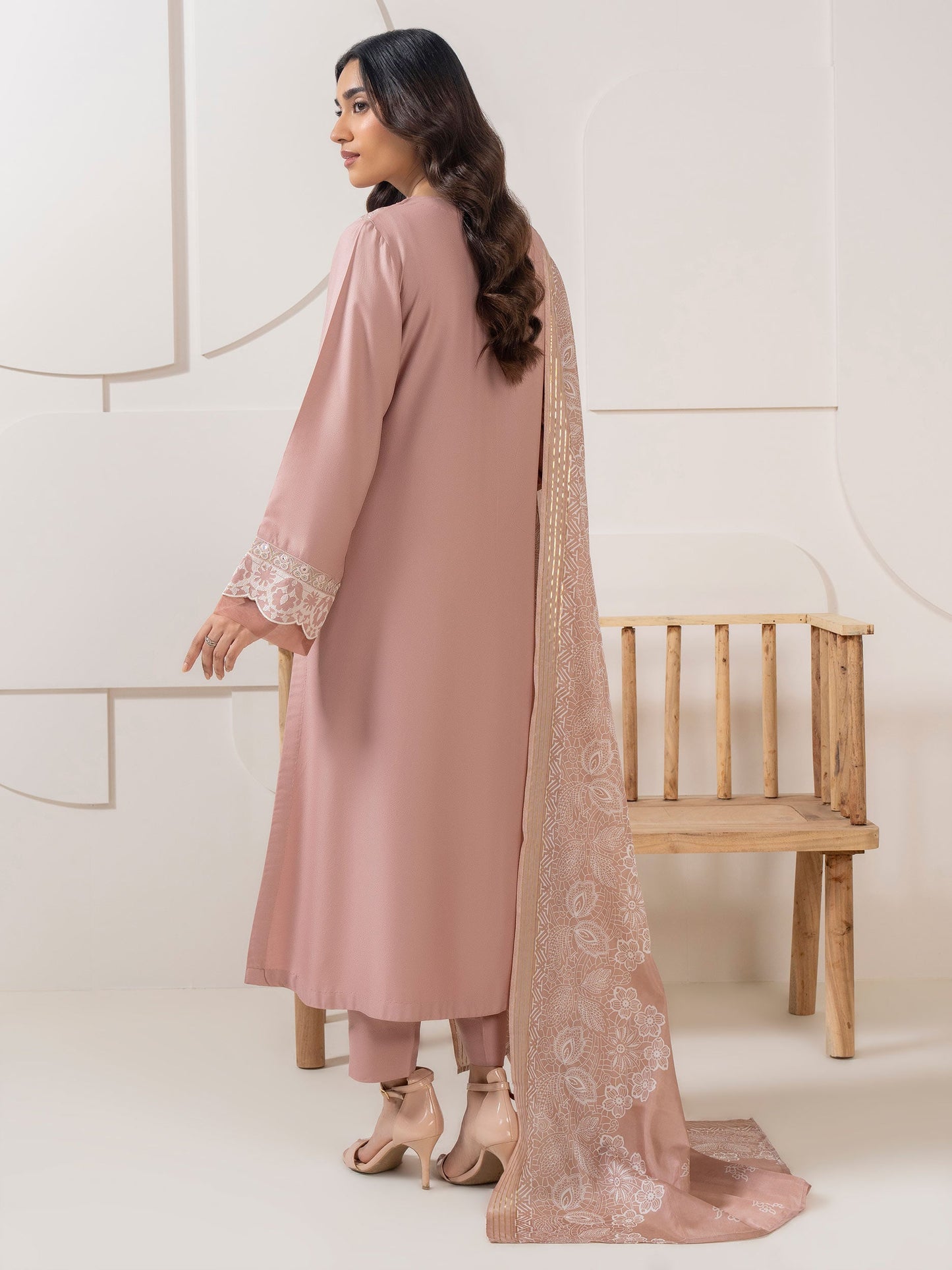 3 Piece Crepe Suit-Embroidered (Pret)