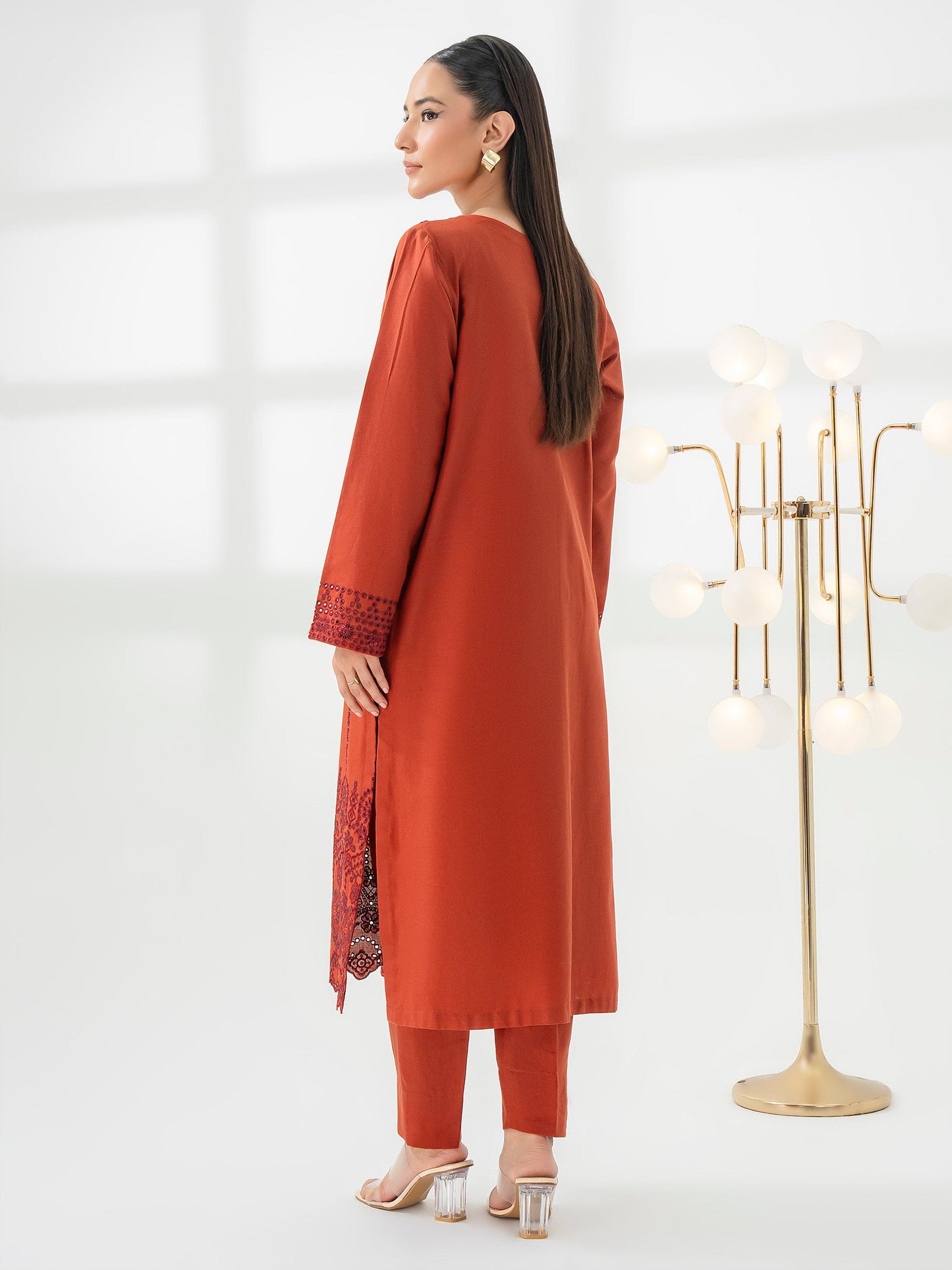 2 Piece Khaddar Suit-Embroidered (Pret)