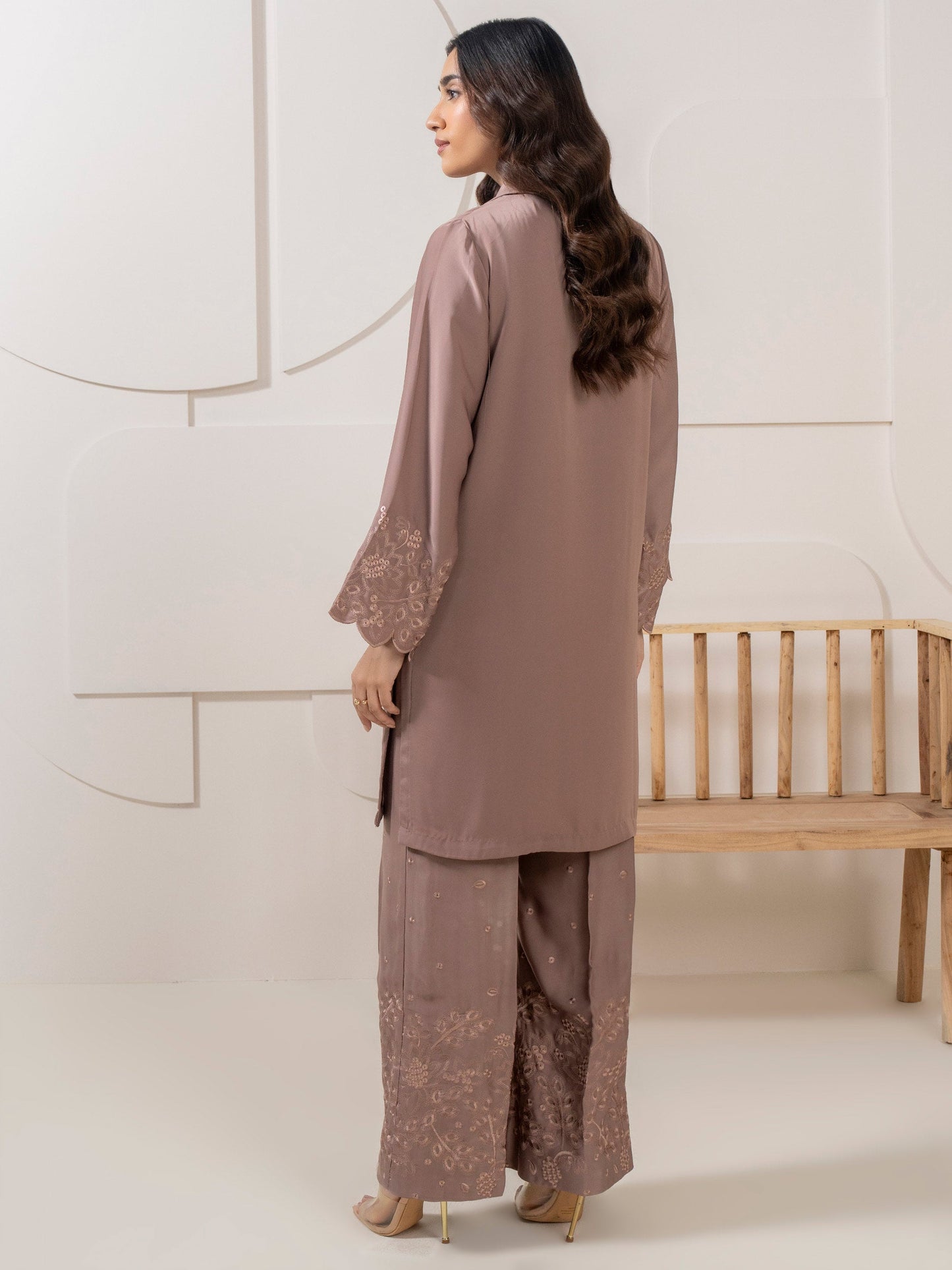 Silk Co-Ord Set-Embroidered (Pret)