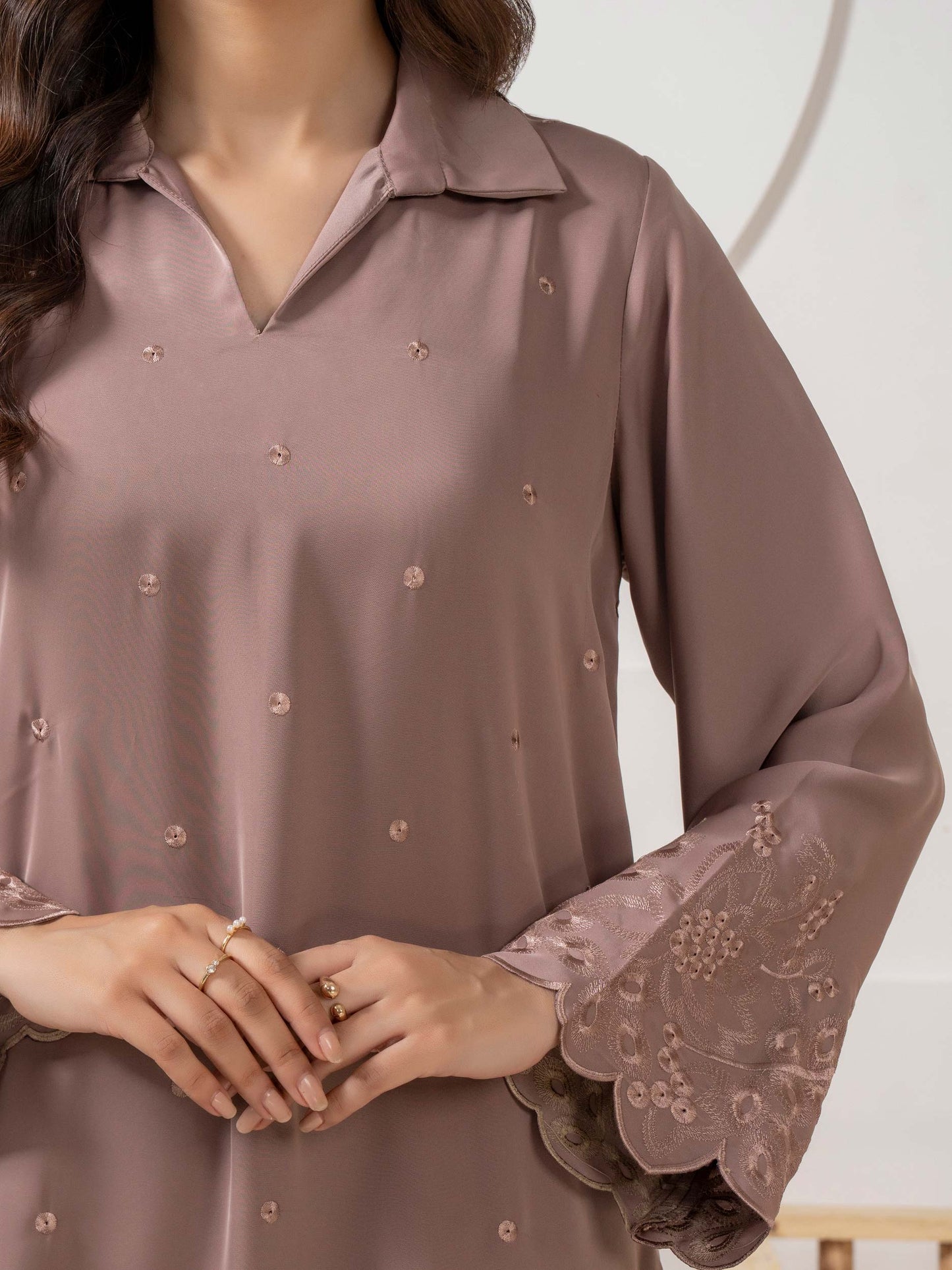 Silk Co-Ord Set-Embroidered (Pret)