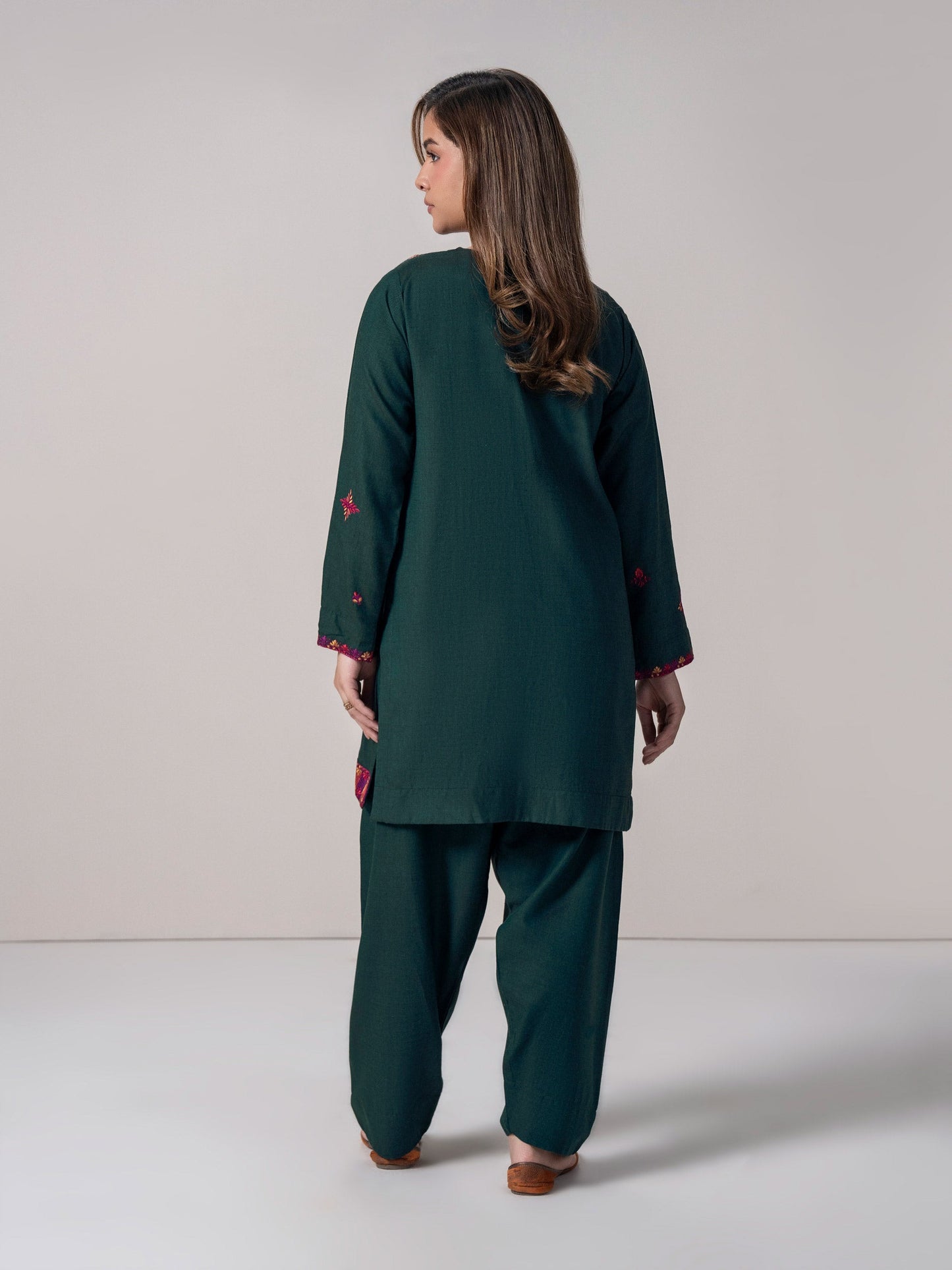 2 Piece Yarn Dyed Suit- Embroidered (Pret)