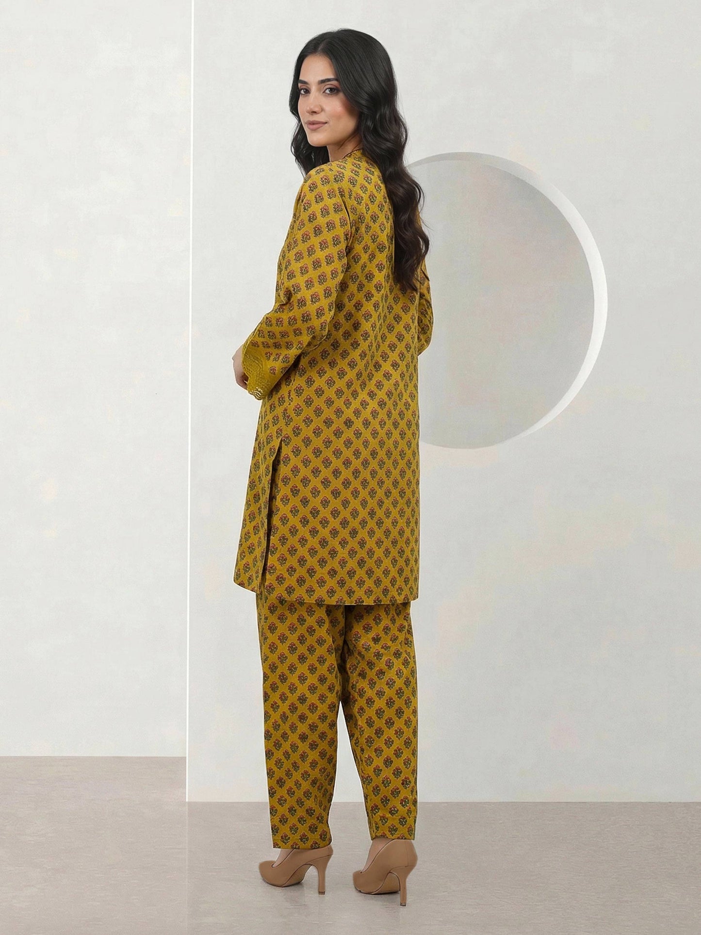 2 Piece Cambric Suit- Embroidered (Pret)
