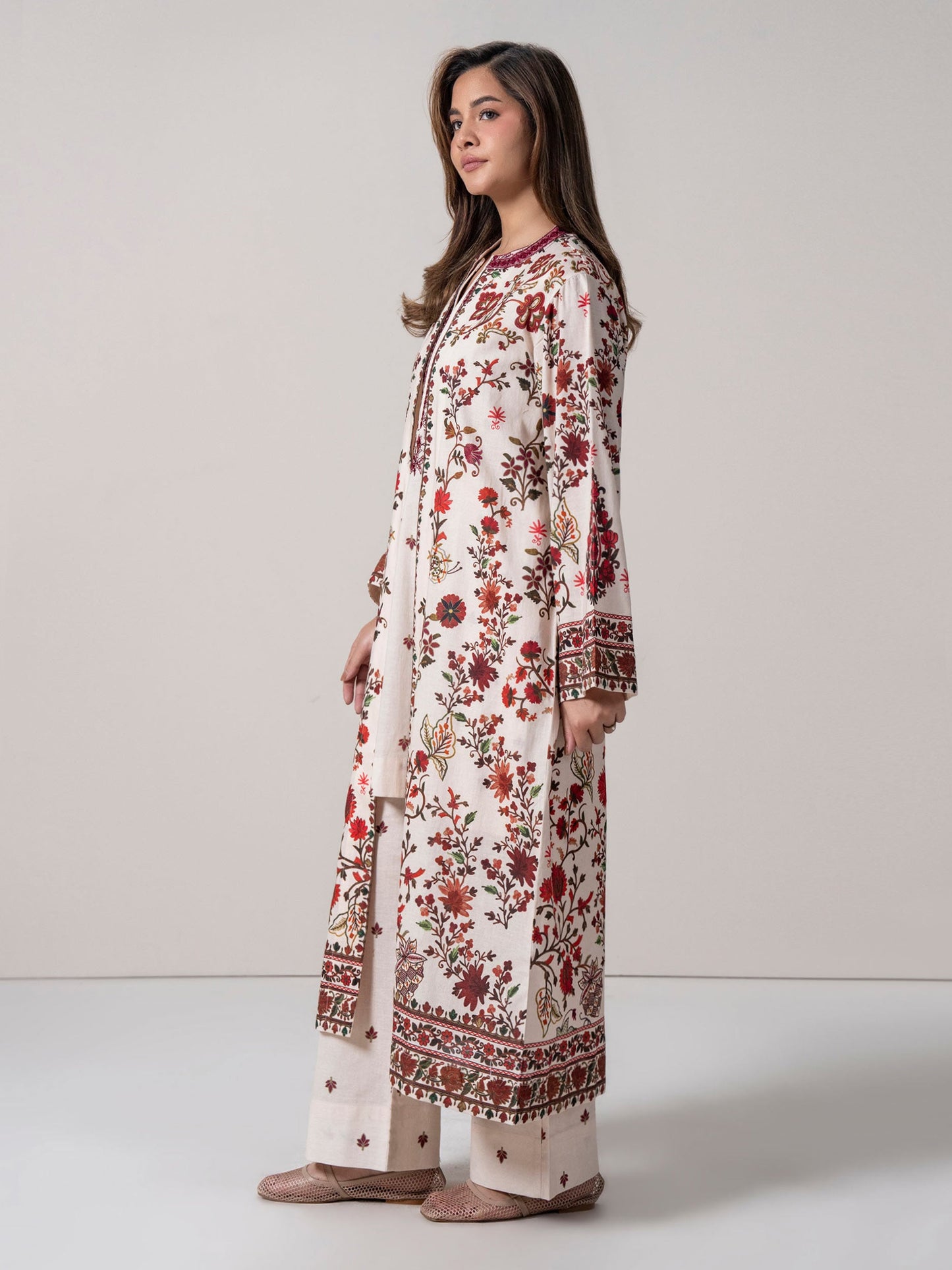 2 Piece Cardigan Khaddar Suit (Pret)