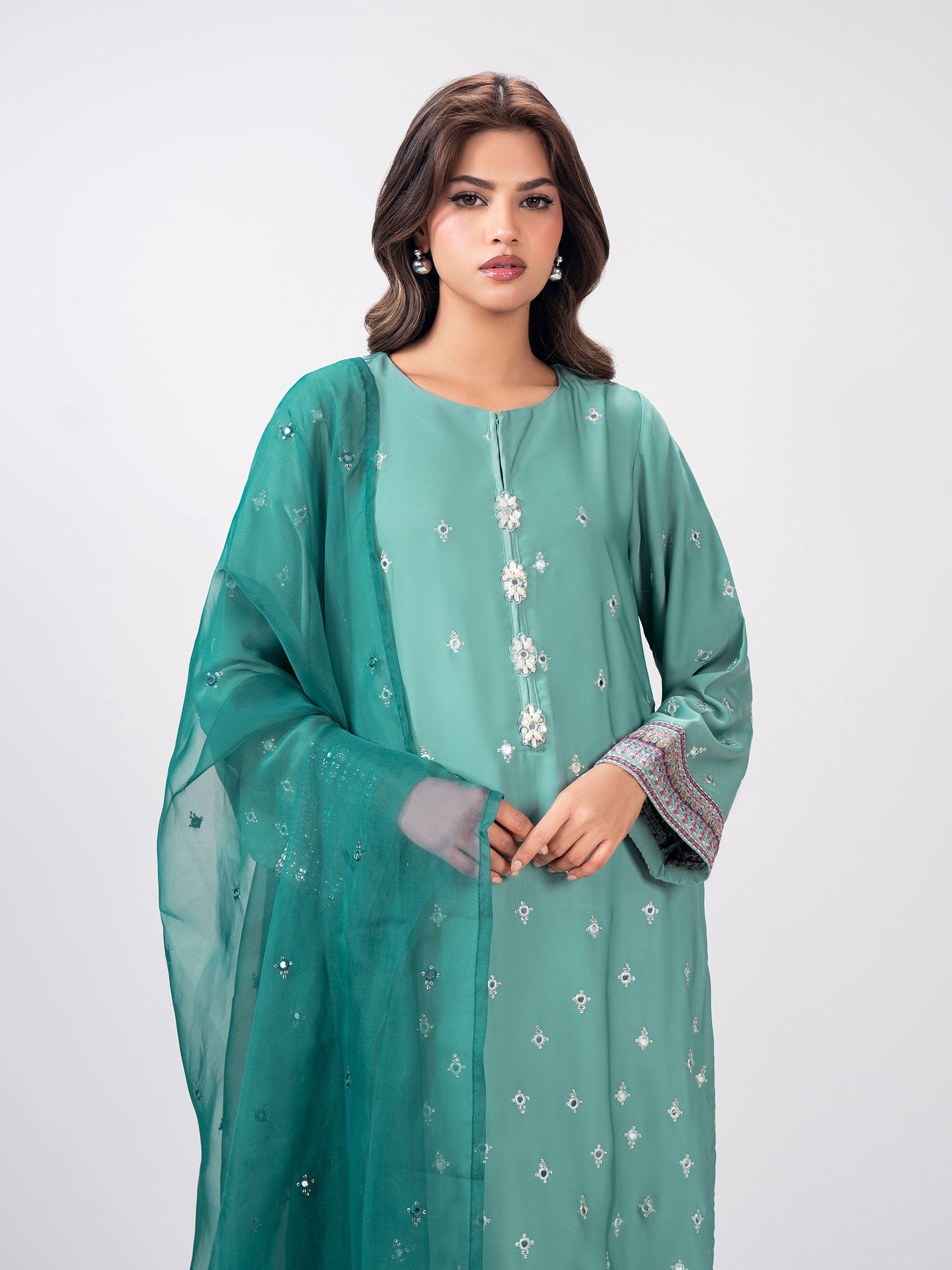 3 Piece Premium Silk Suit- Embroidered (Pret)