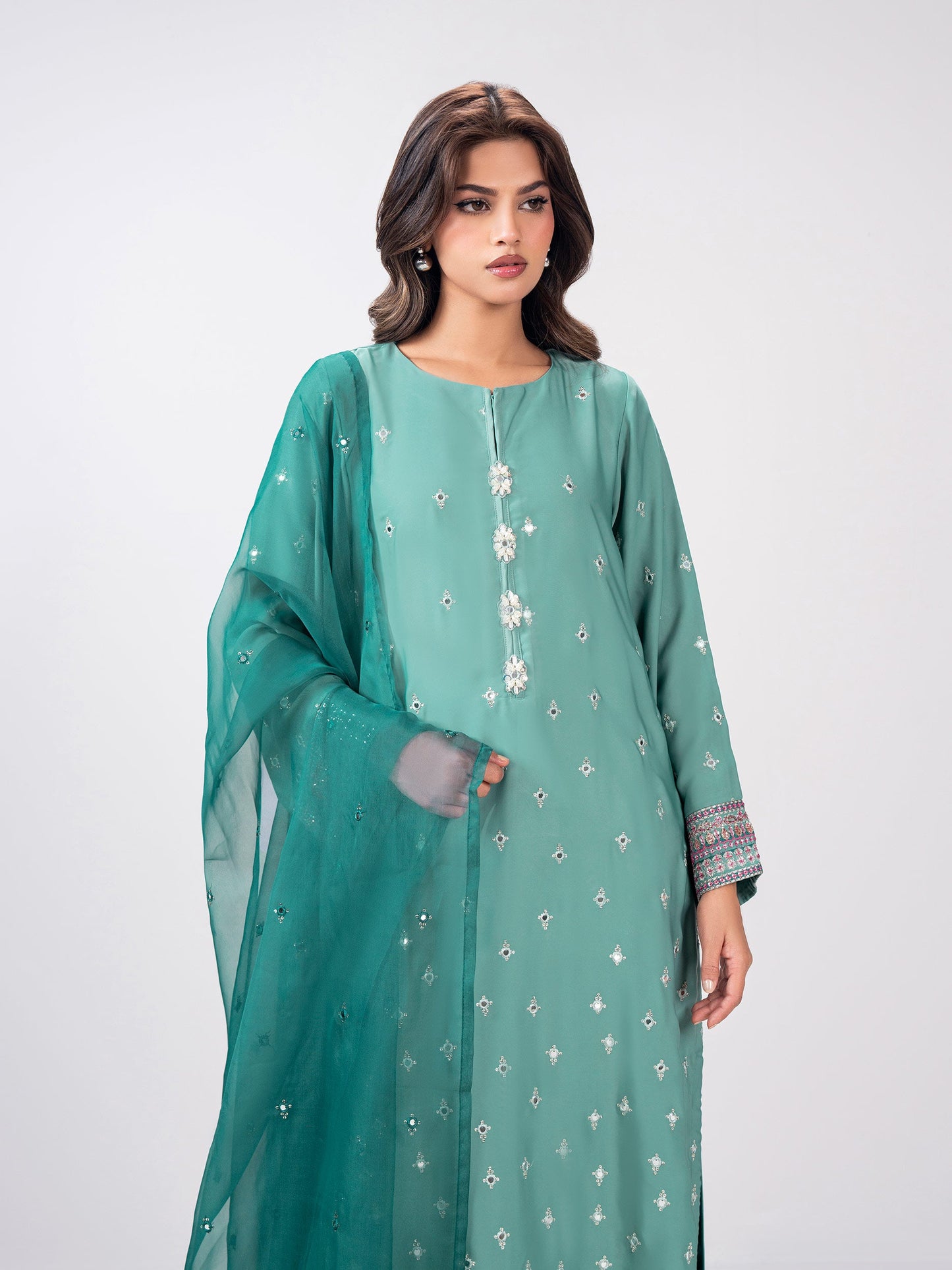 3 Piece Premium Silk Suit- Embroidered (Pret)