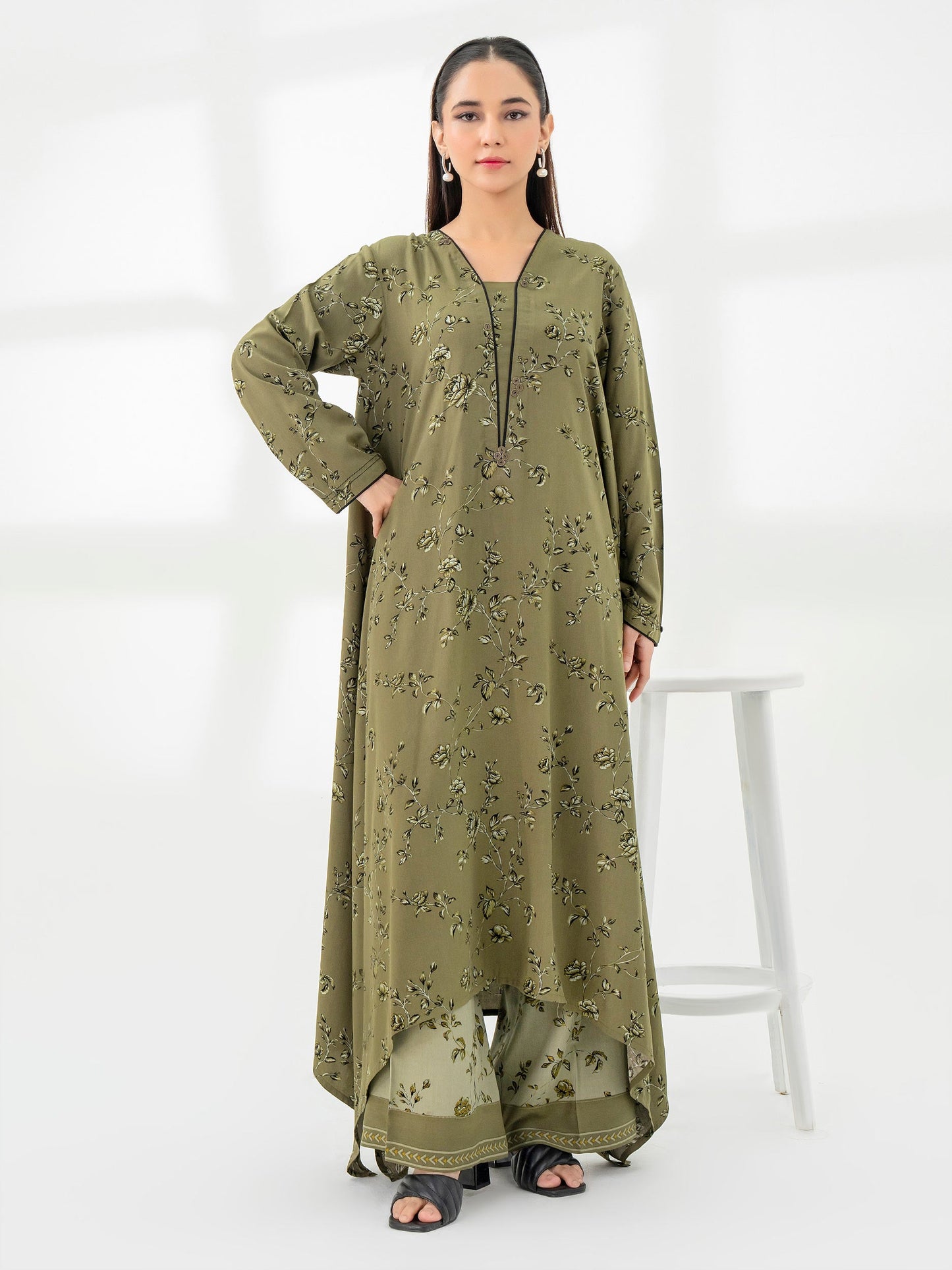 2 Piece Linen Suit-Printed (Pret)