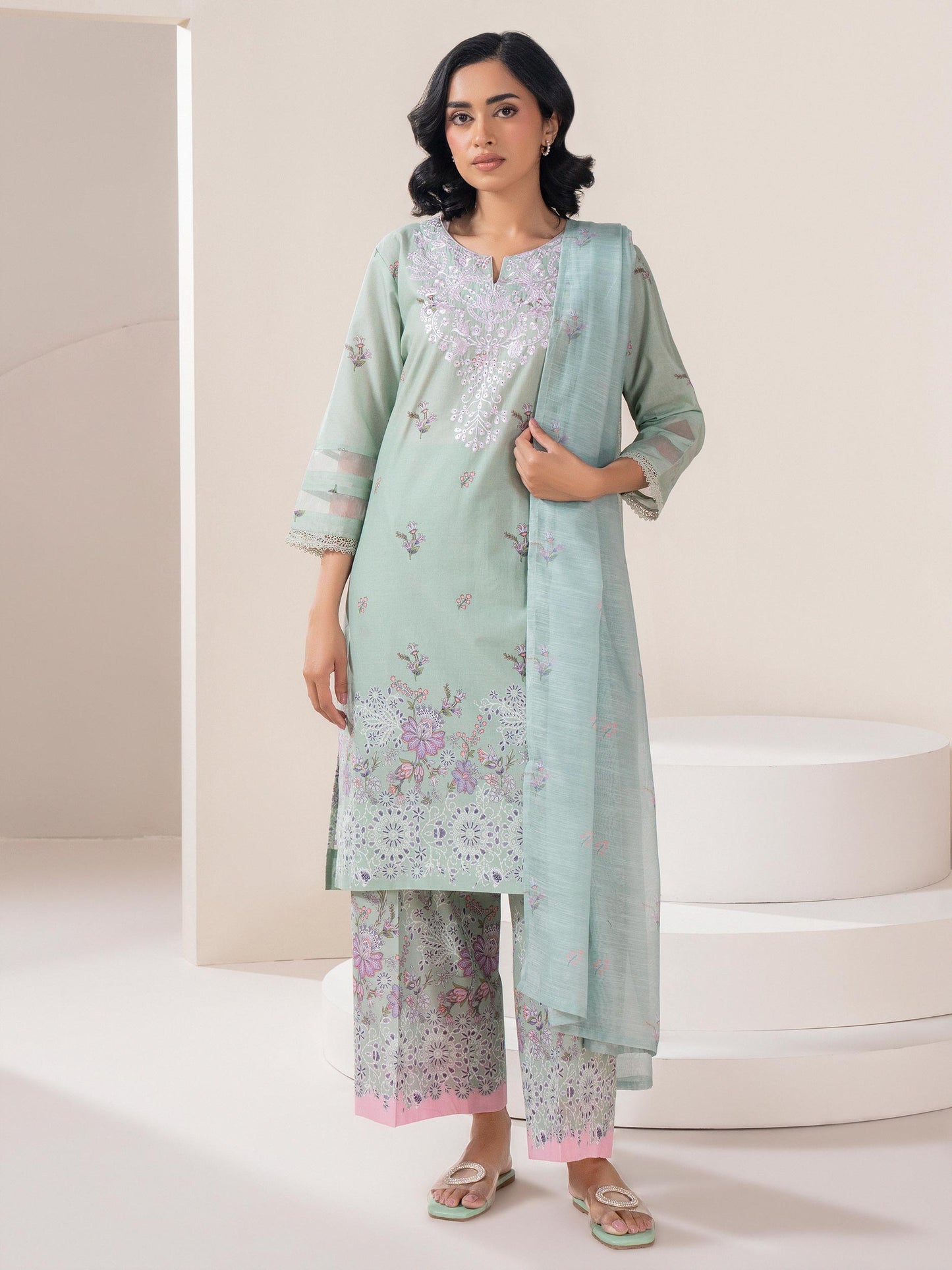 3 Piece Lawn Suit-Embroidered (Pret)