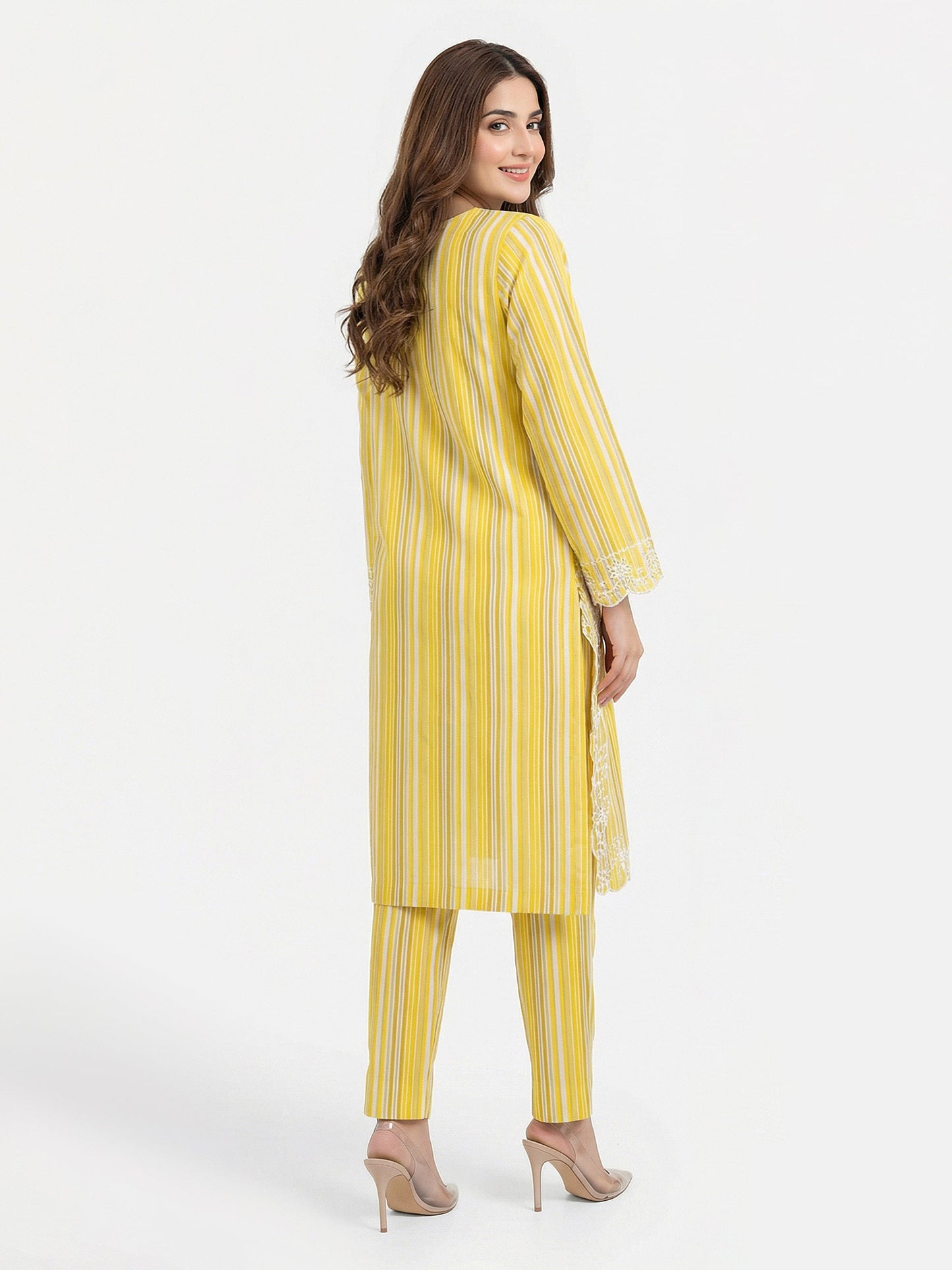 2 Piece Cambric Suit- Embroidered (Pret)
