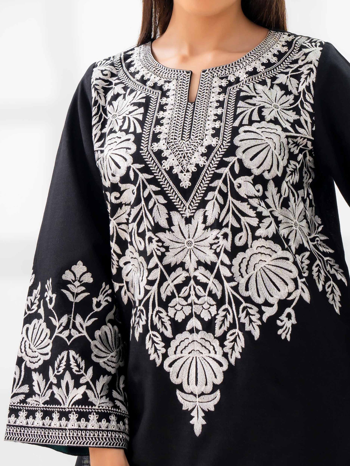 Khaddar Shirt-Embroidered (Pret)