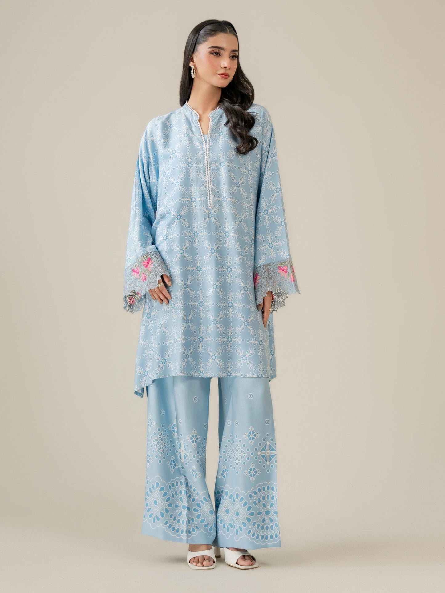 2 Piece Stone Suit-Embroidered (Pret)