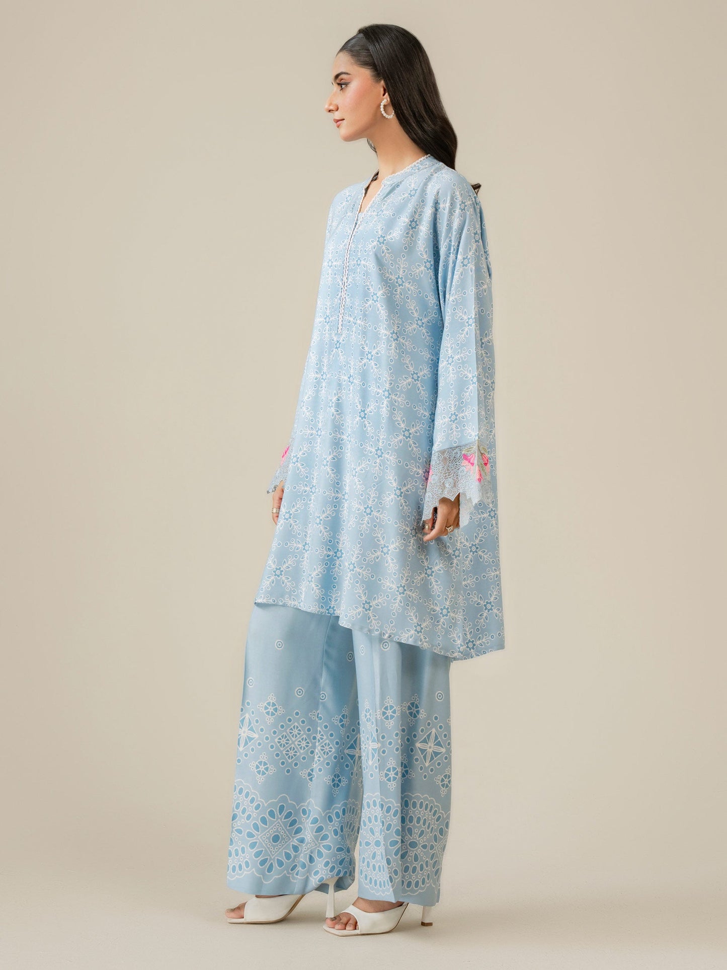 2 Piece Stone Suit-Embroidered (Pret)