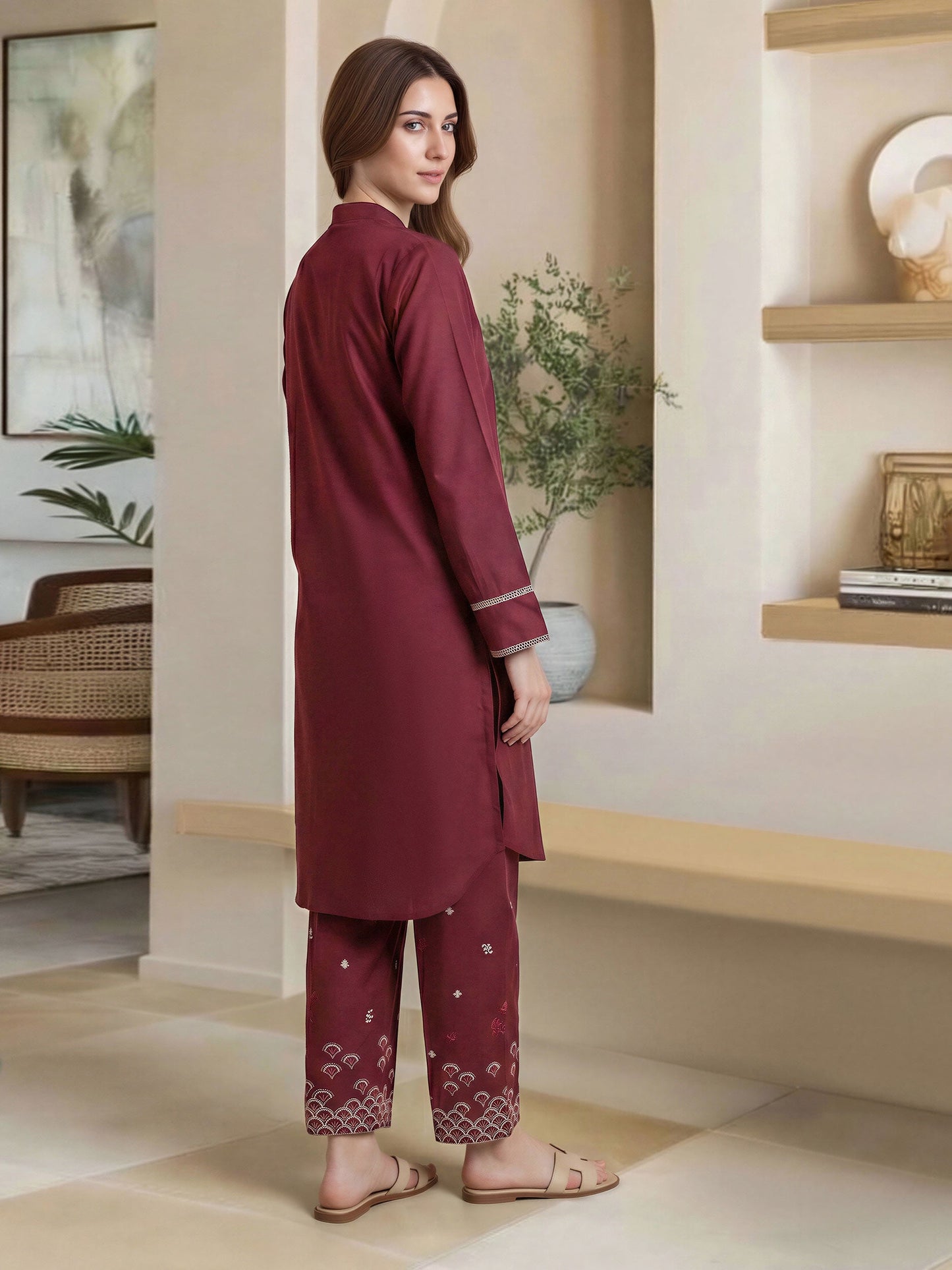 2 Piece Lawn Suit- Embroidered (Pret)