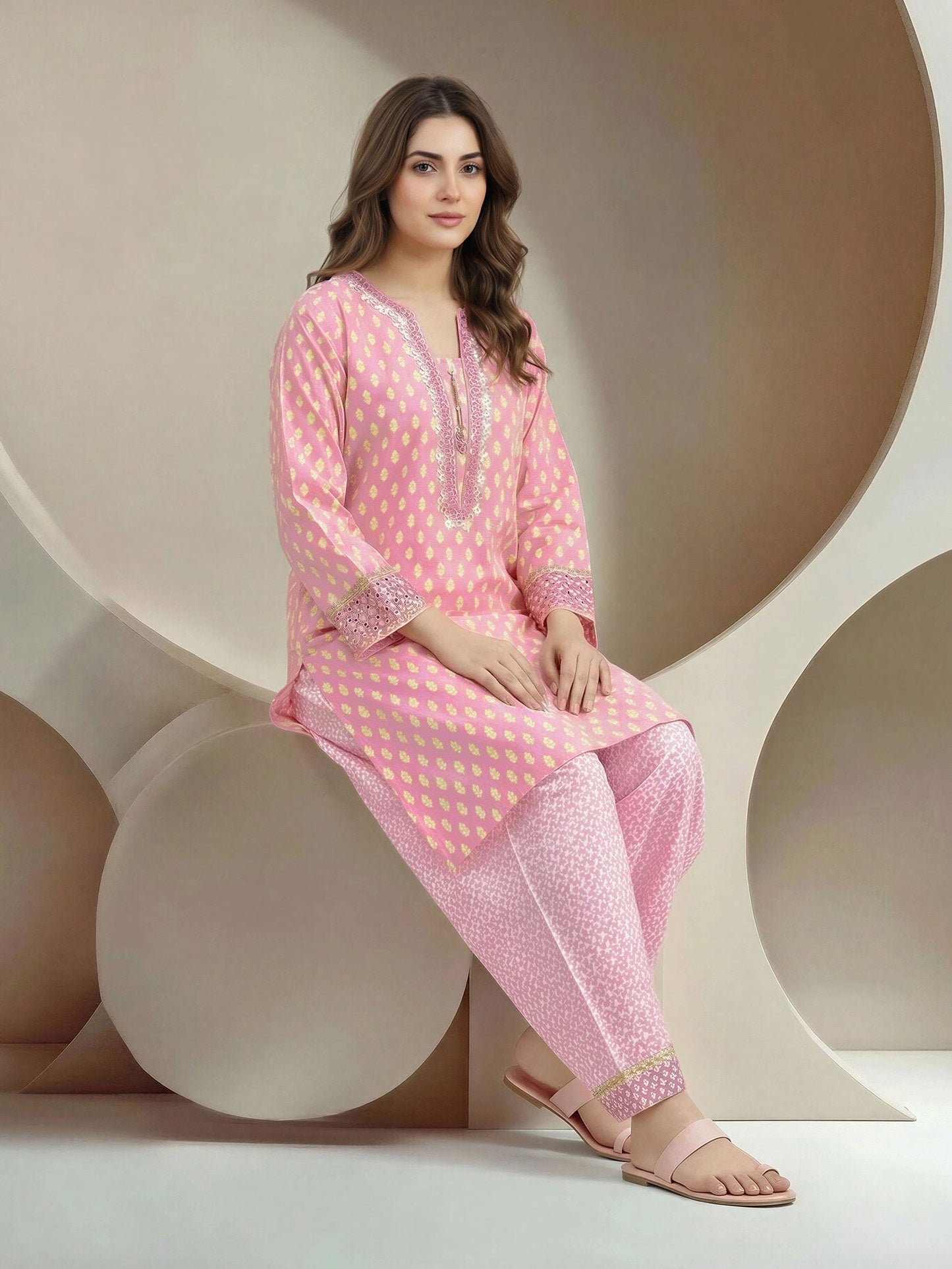 2 Piece Lawn Suit- Embroidered (Pret)