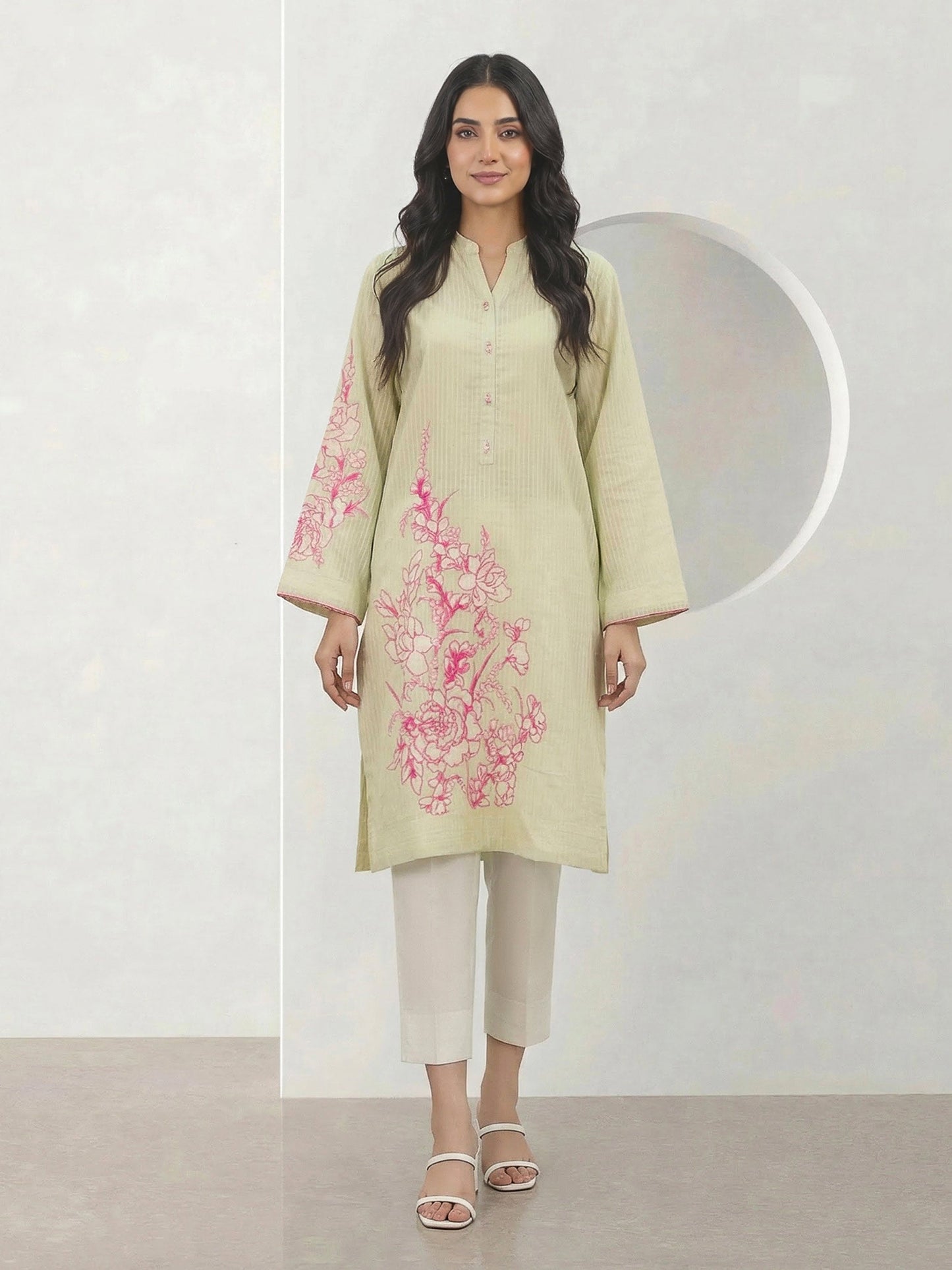 Lawn Shirt-Embroidered (Pret)