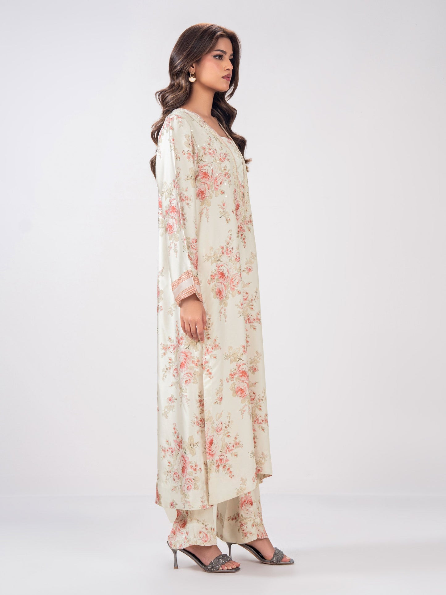 2 Piece Silk Suit- Embroidered (Pret)