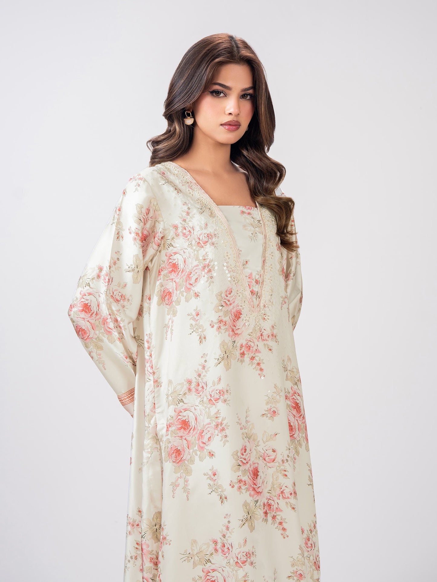 2 Piece Silk Suit- Embroidered (Pret)