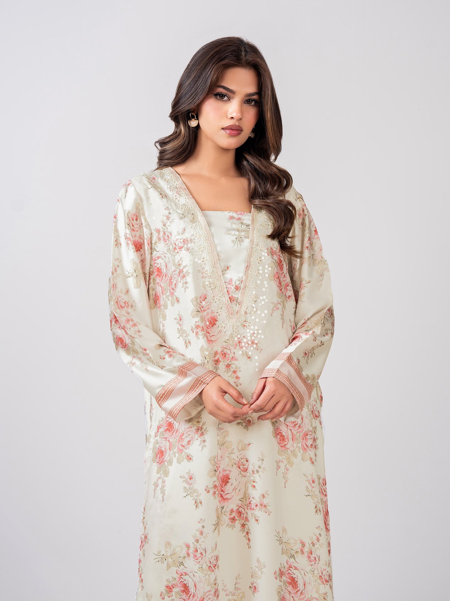 2 Piece Silk Suit- Embroidered (Pret)
