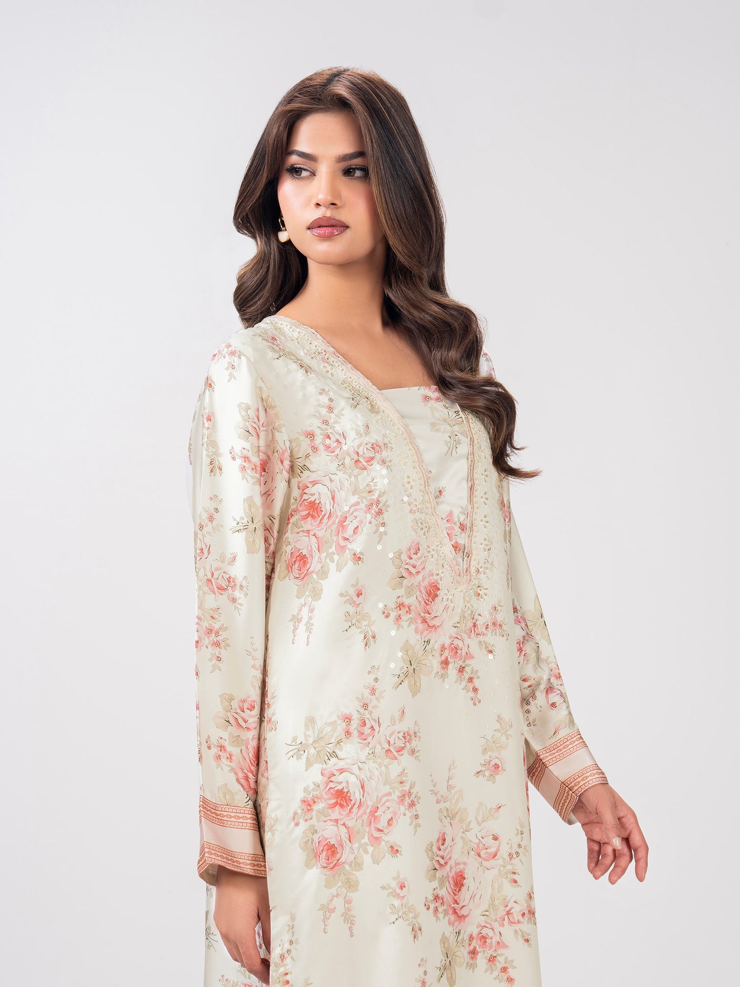 2 Piece Silk Suit- Embroidered (Pret)
