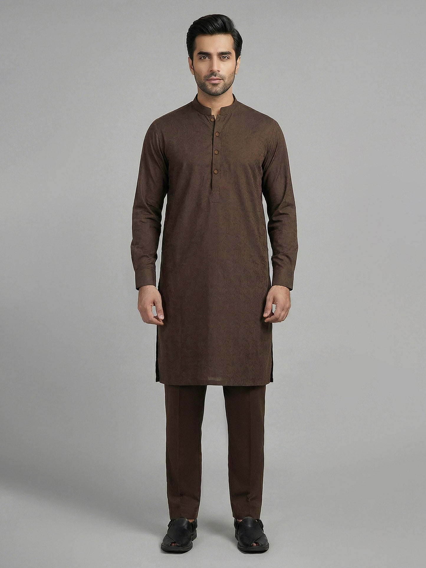 Self Jacquard Suit