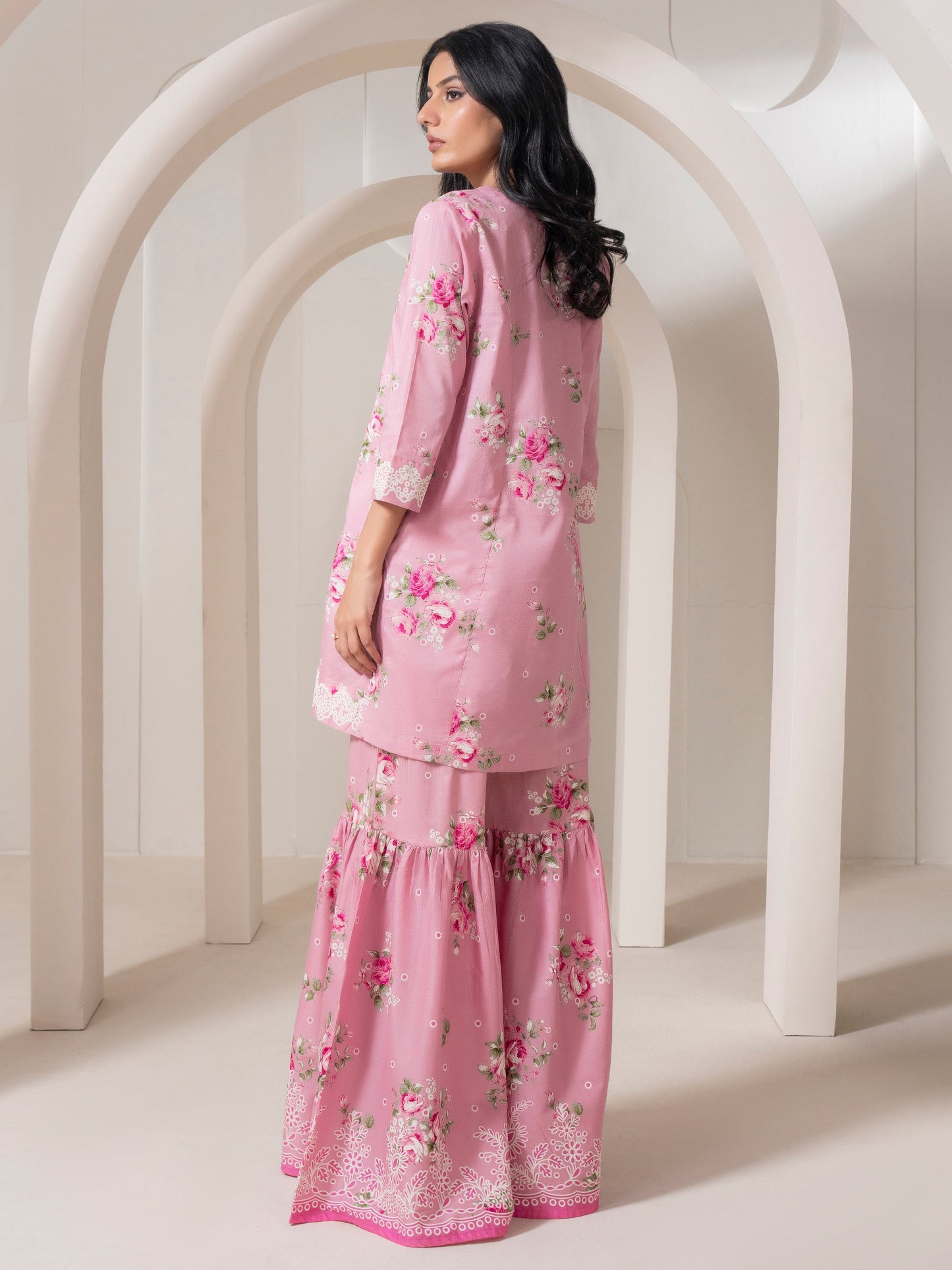 2 Piece Lawn Suit-Paste-Print (Pret)