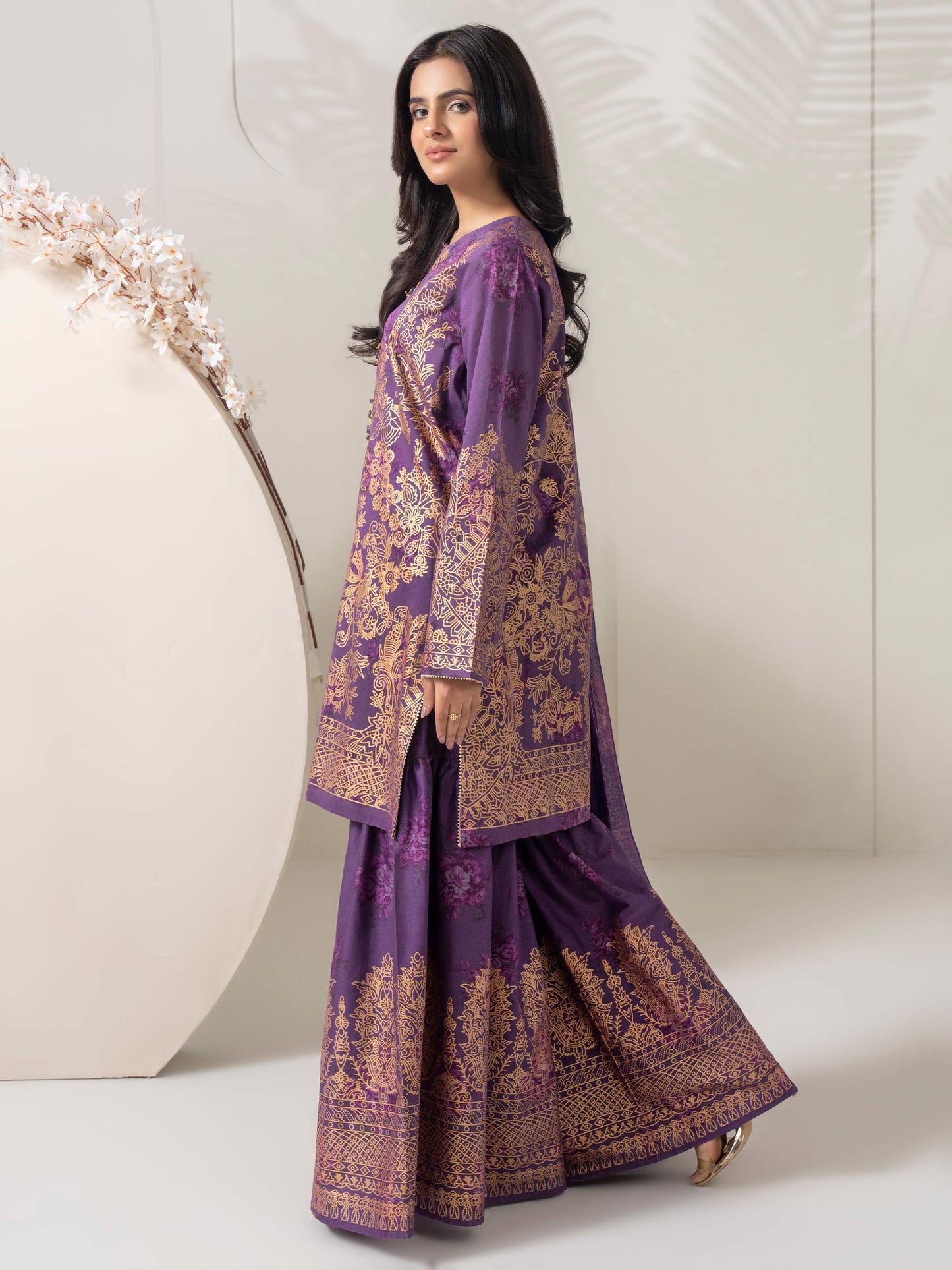 3 Piece Lawn Suit-Paste Print  (Pret)